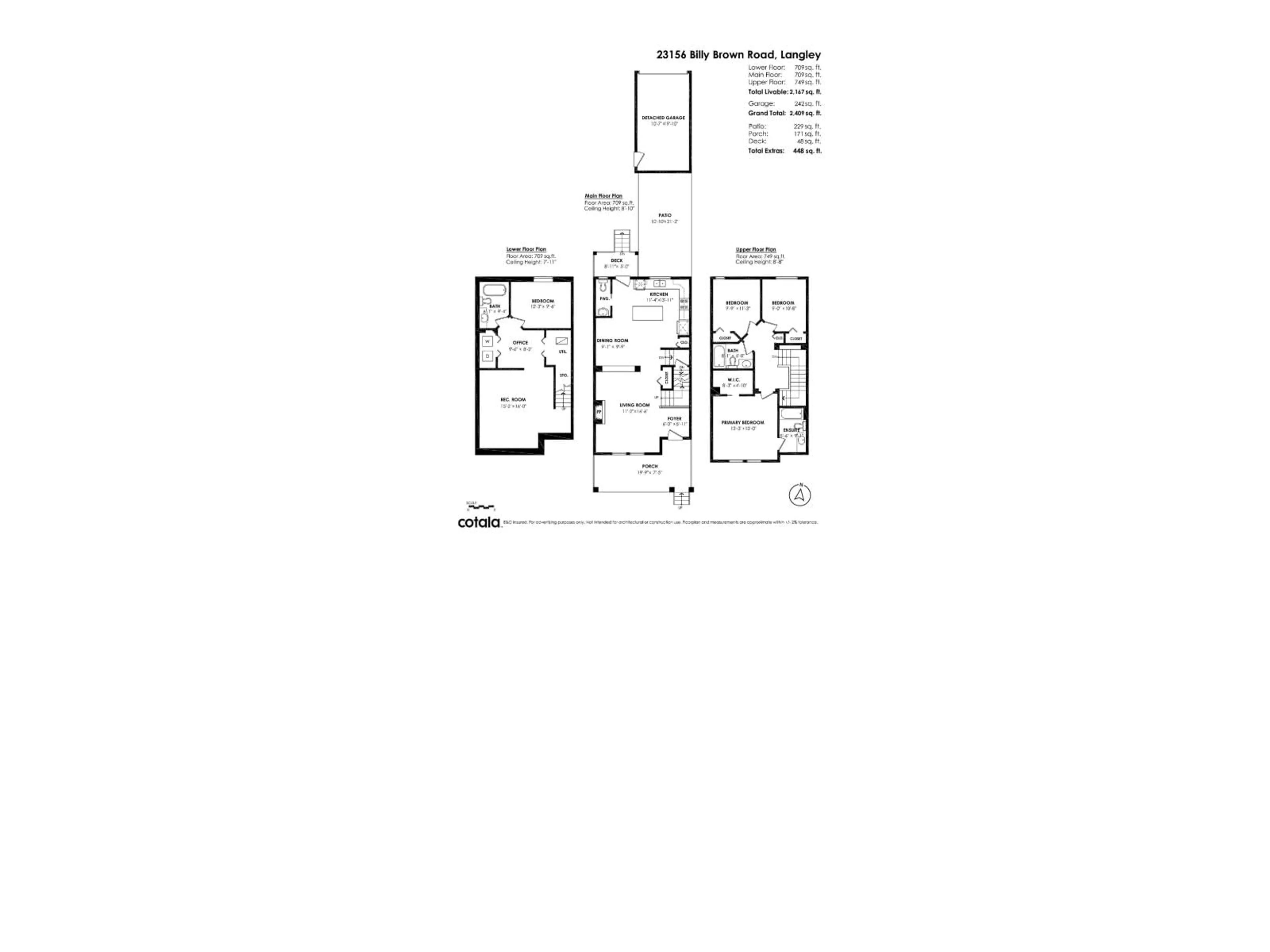 Floor plan for 23156 BILLY BROWN, Langley British Columbia V1M4G1