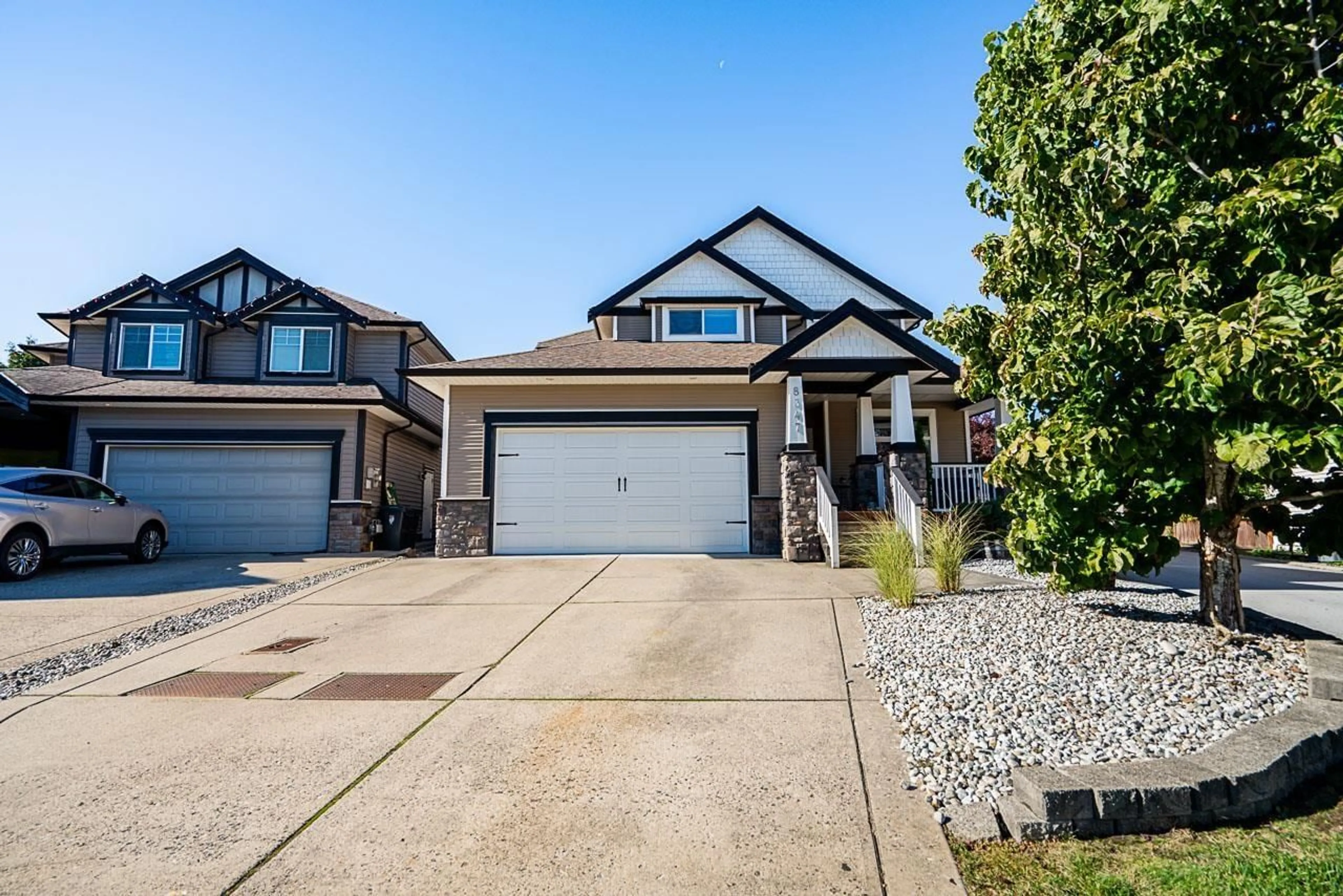 Home with vinyl exterior material, street for 8347 208B, Langley British Columbia V2Y0A7