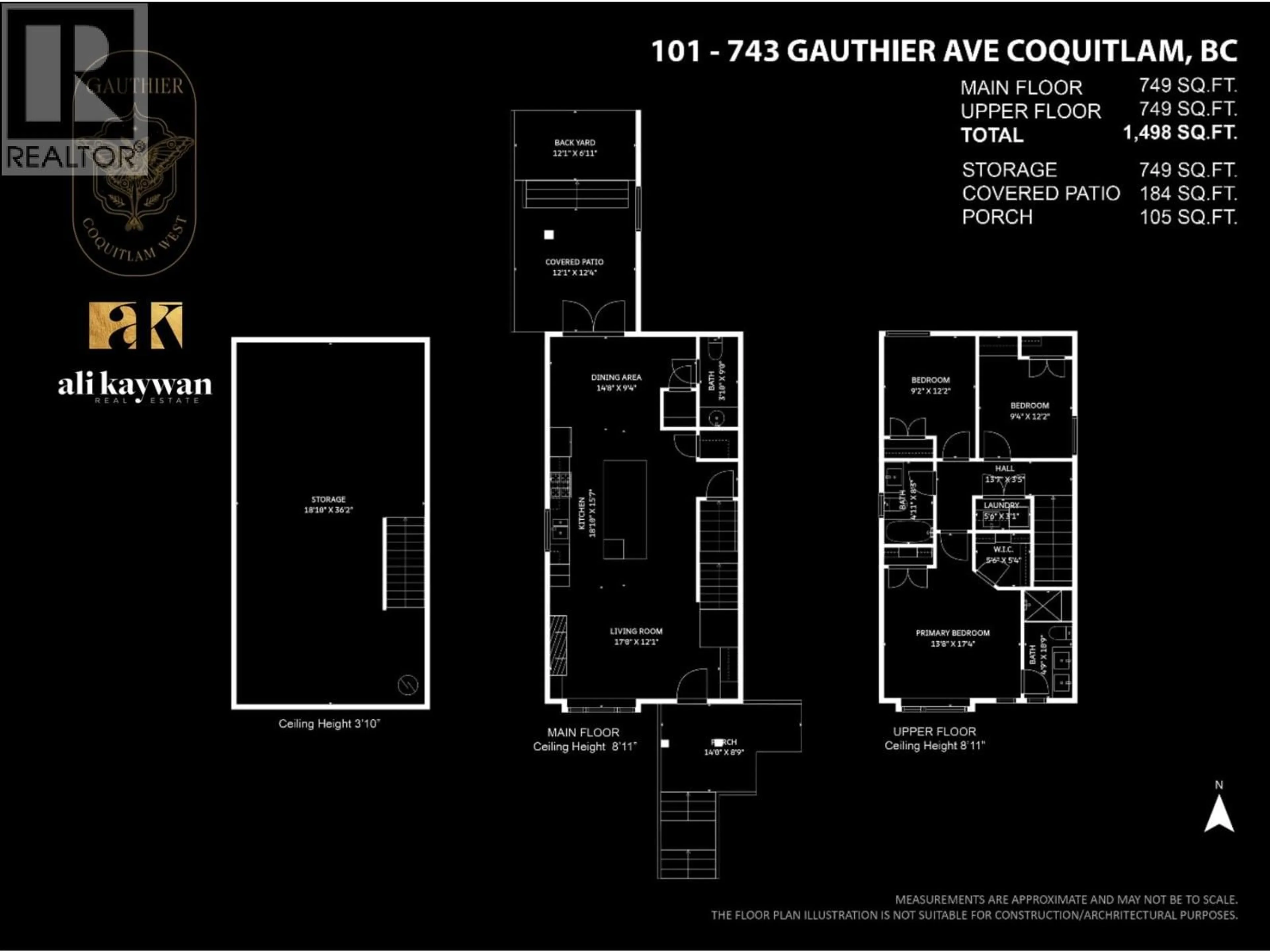Floor plan for 101 - 743 GAUTHIER AVENUE, Coquitlam British Columbia V3K1R8