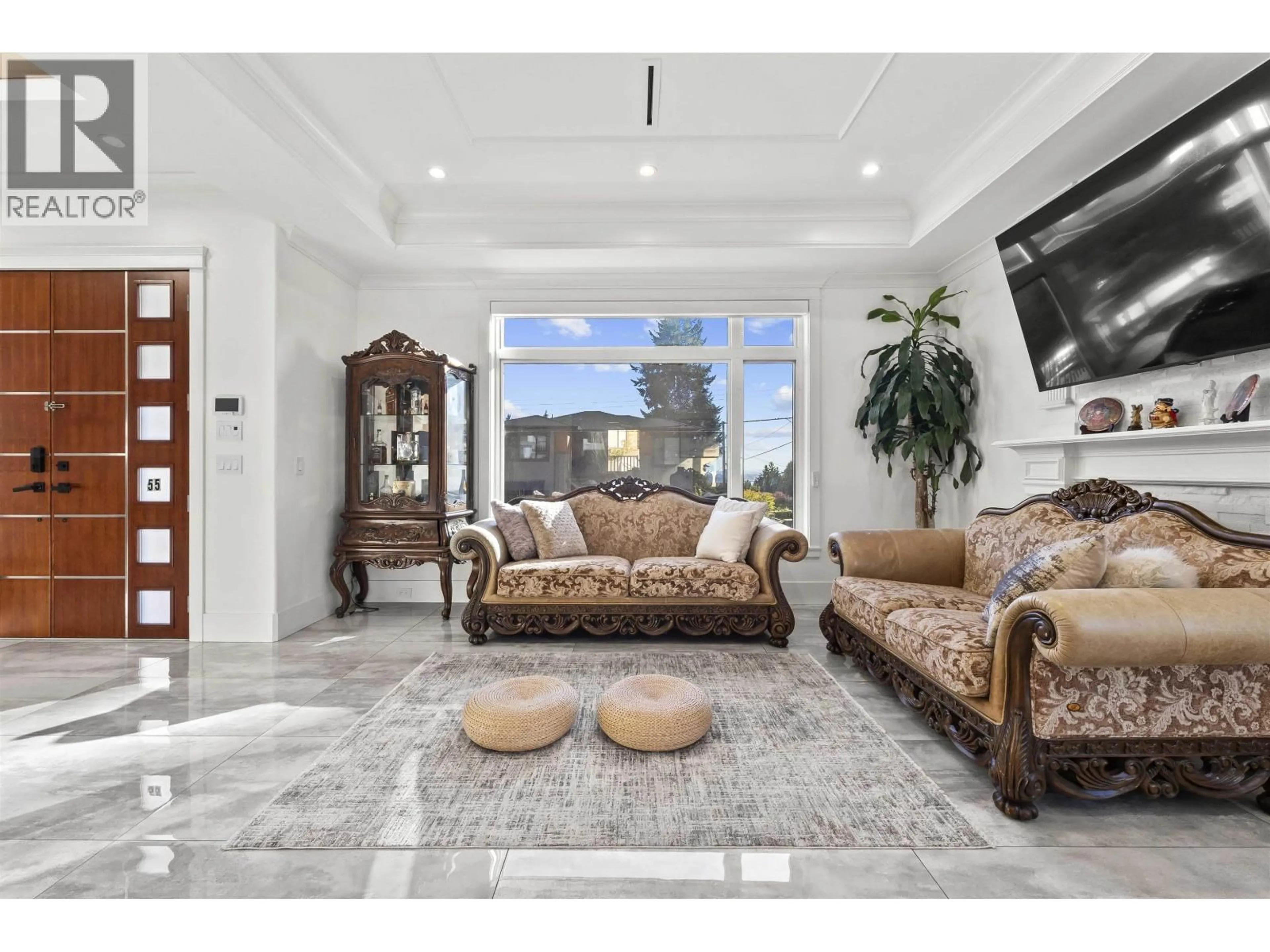 Living room with furniture, ceramic/tile floor for 5111 CLINTON STREET, Burnaby British Columbia V5J2L5