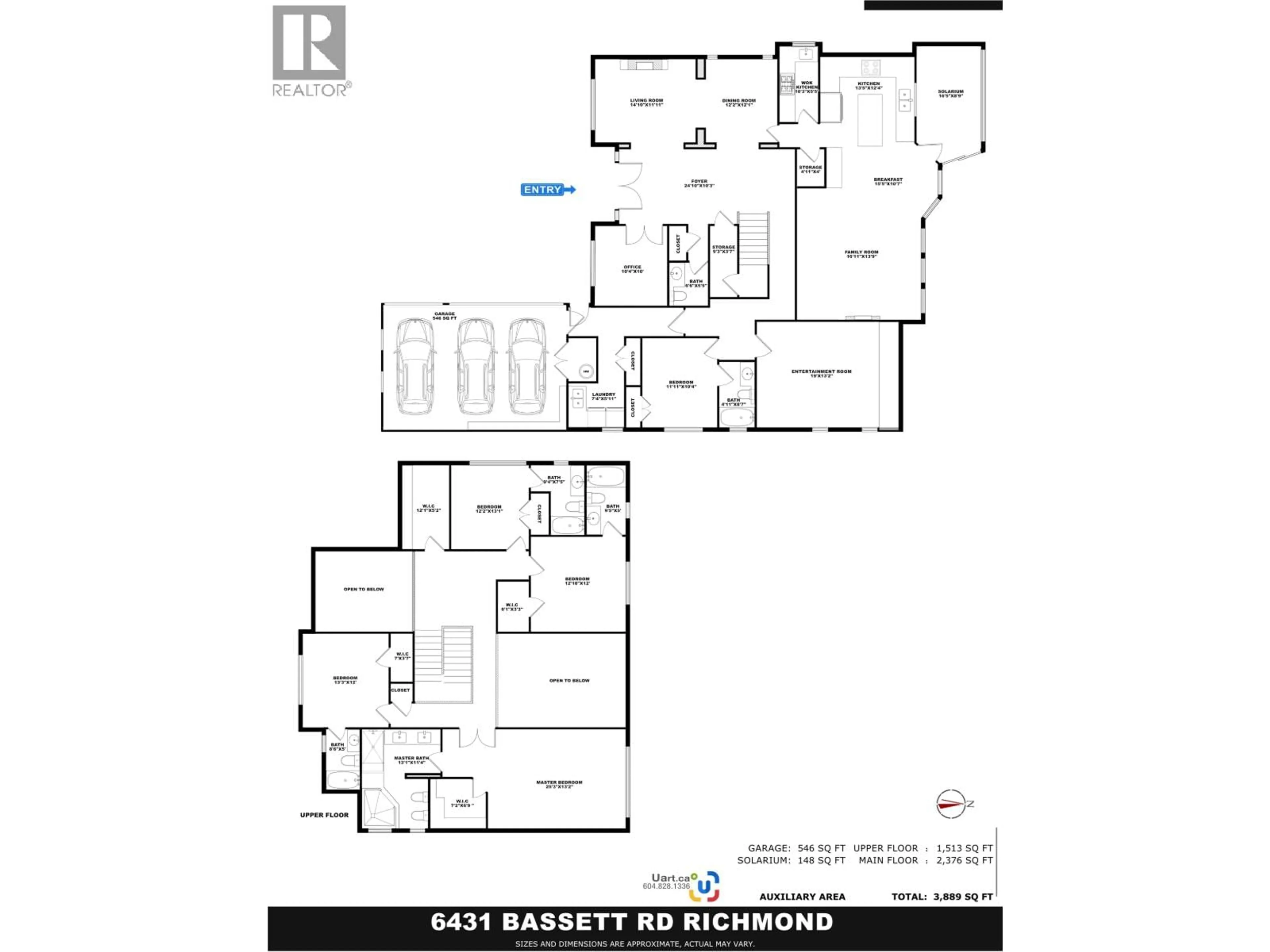 Floor plan for 6431 BASSETT ROAD, Richmond British Columbia V7C2Y3