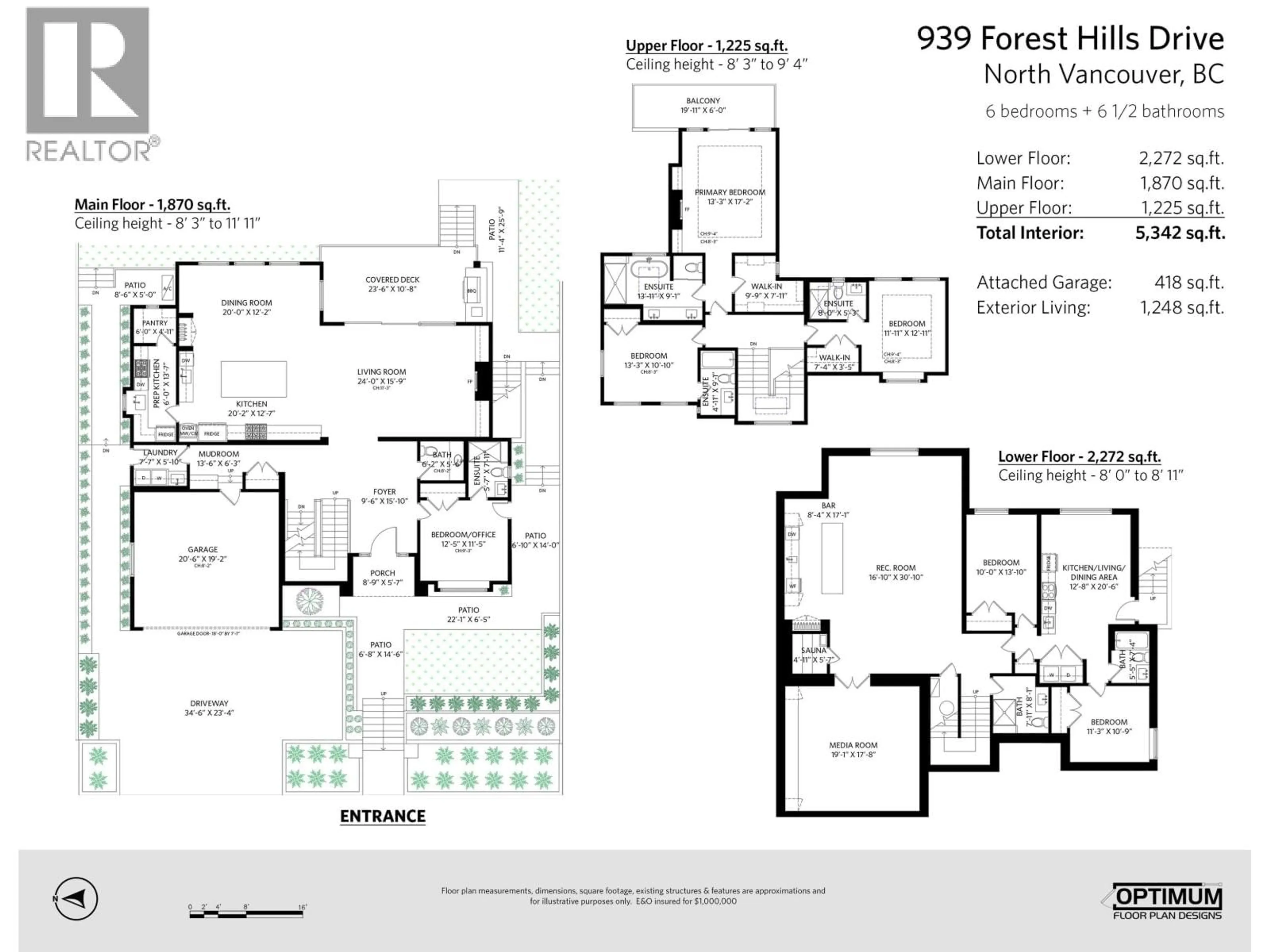 Floor plan for 939 FOREST HILLS DRIVE, North Vancouver British Columbia V7R1M9