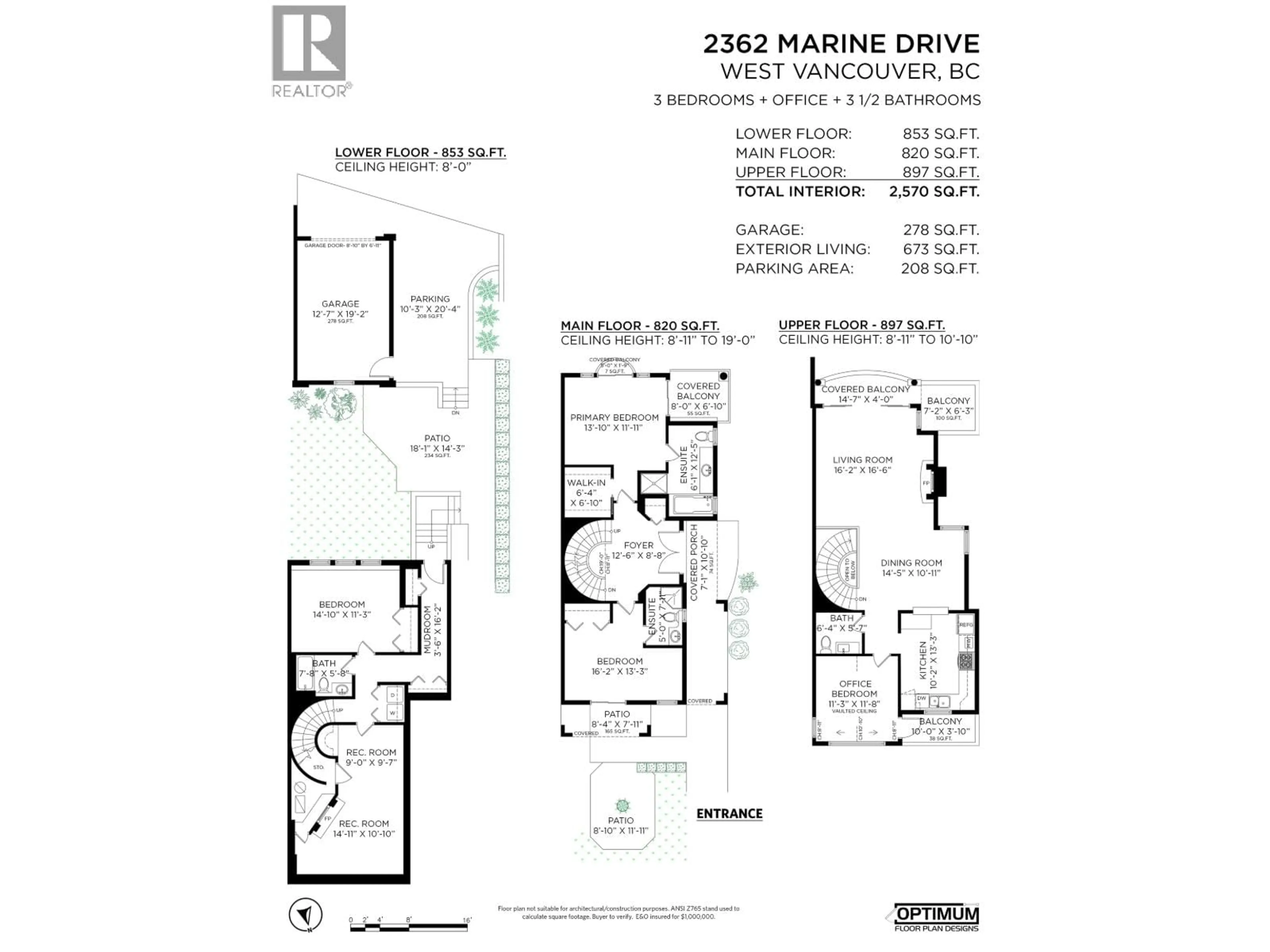 Floor plan for 2362 MARINE DRIVE, West Vancouver British Columbia V7V1K8
