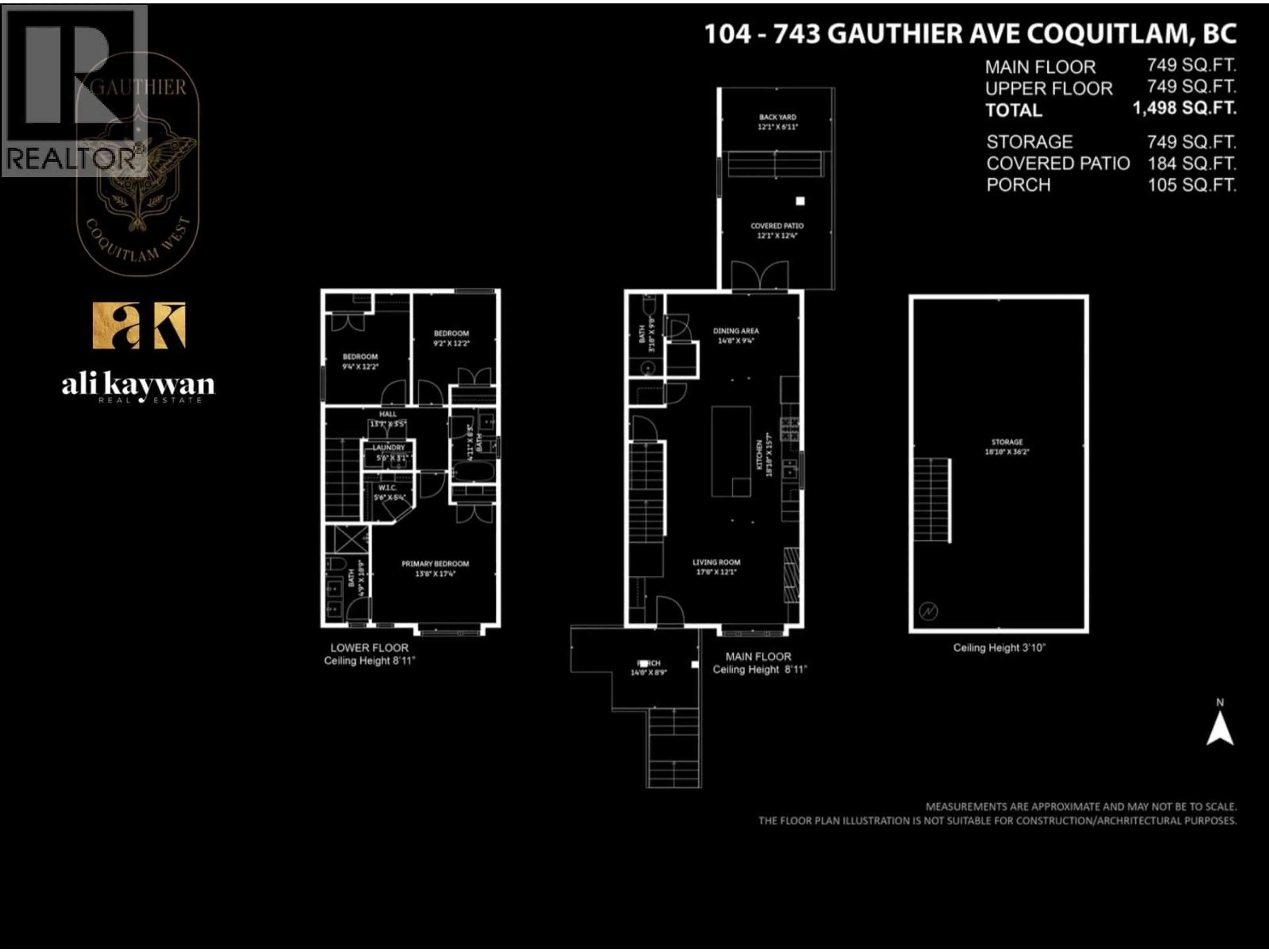 Floor plan for 104 - 743 GAUTHIER AVENUE, Coquitlam British Columbia V3K1R8