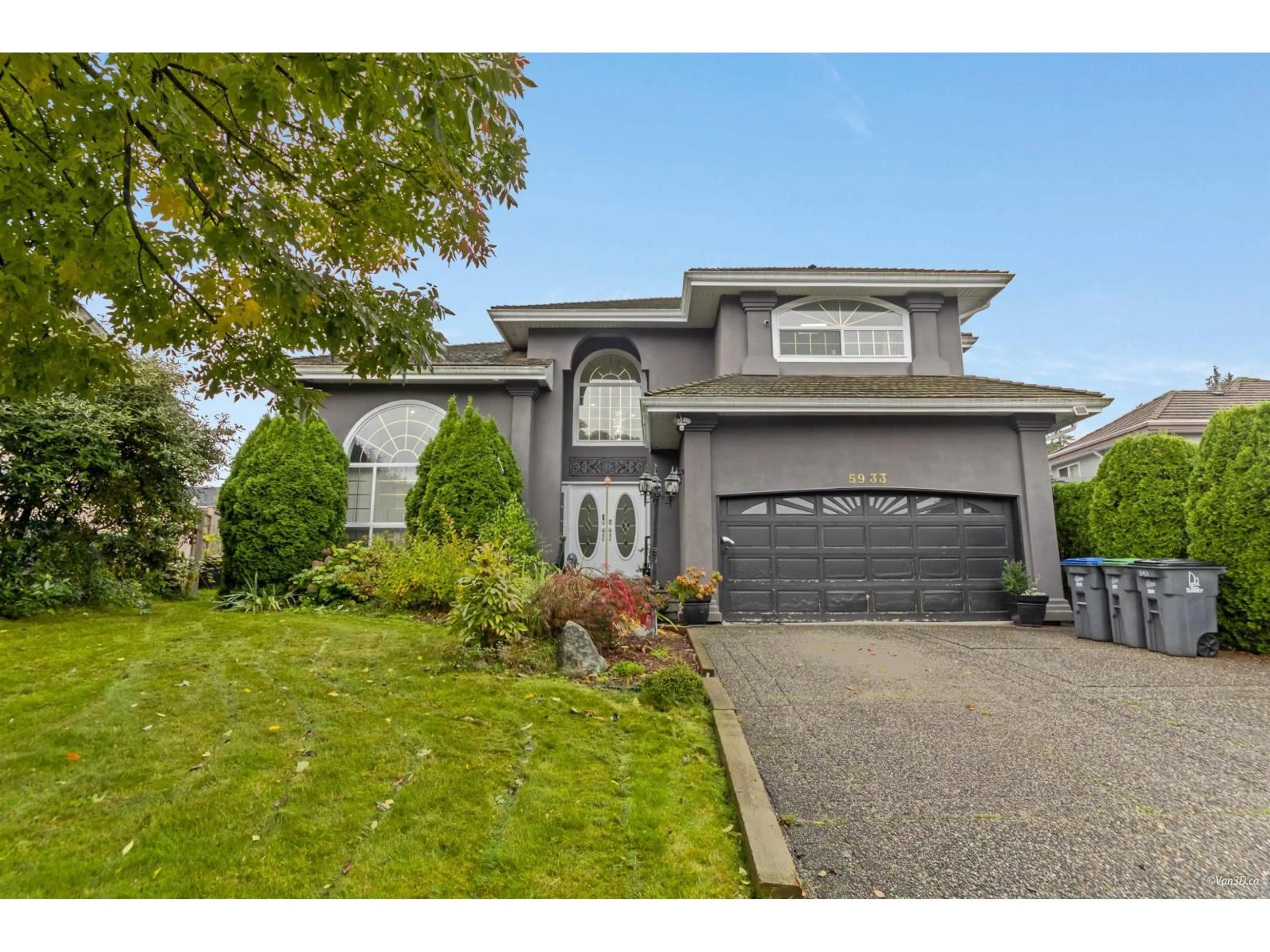 Home with vinyl exterior material, street for 5933 137A, Surrey British Columbia V3X3K9