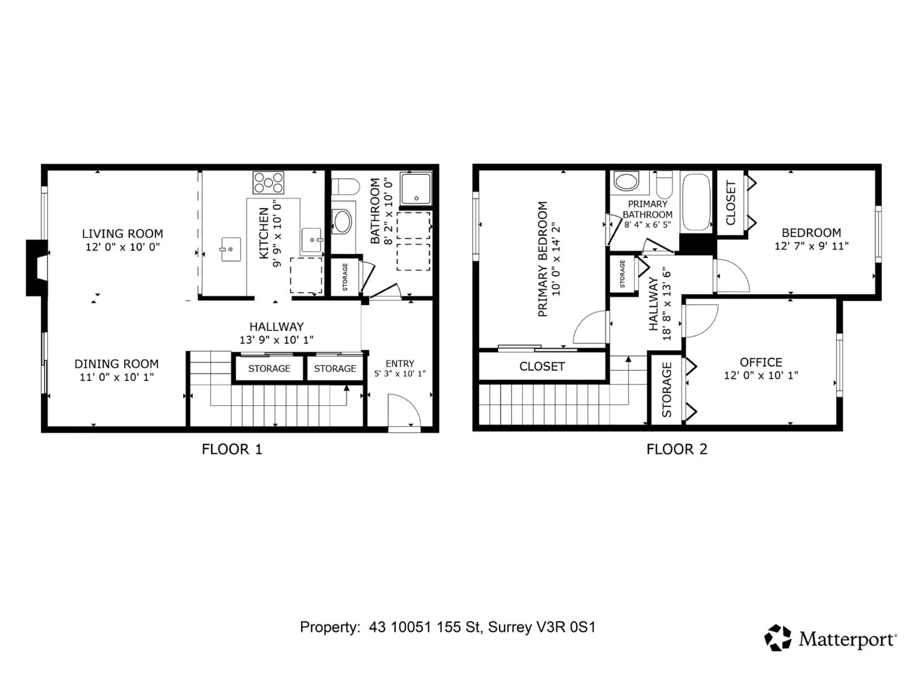 Floor plan for 43 - 10051 155, Surrey British Columbia V3R0S1