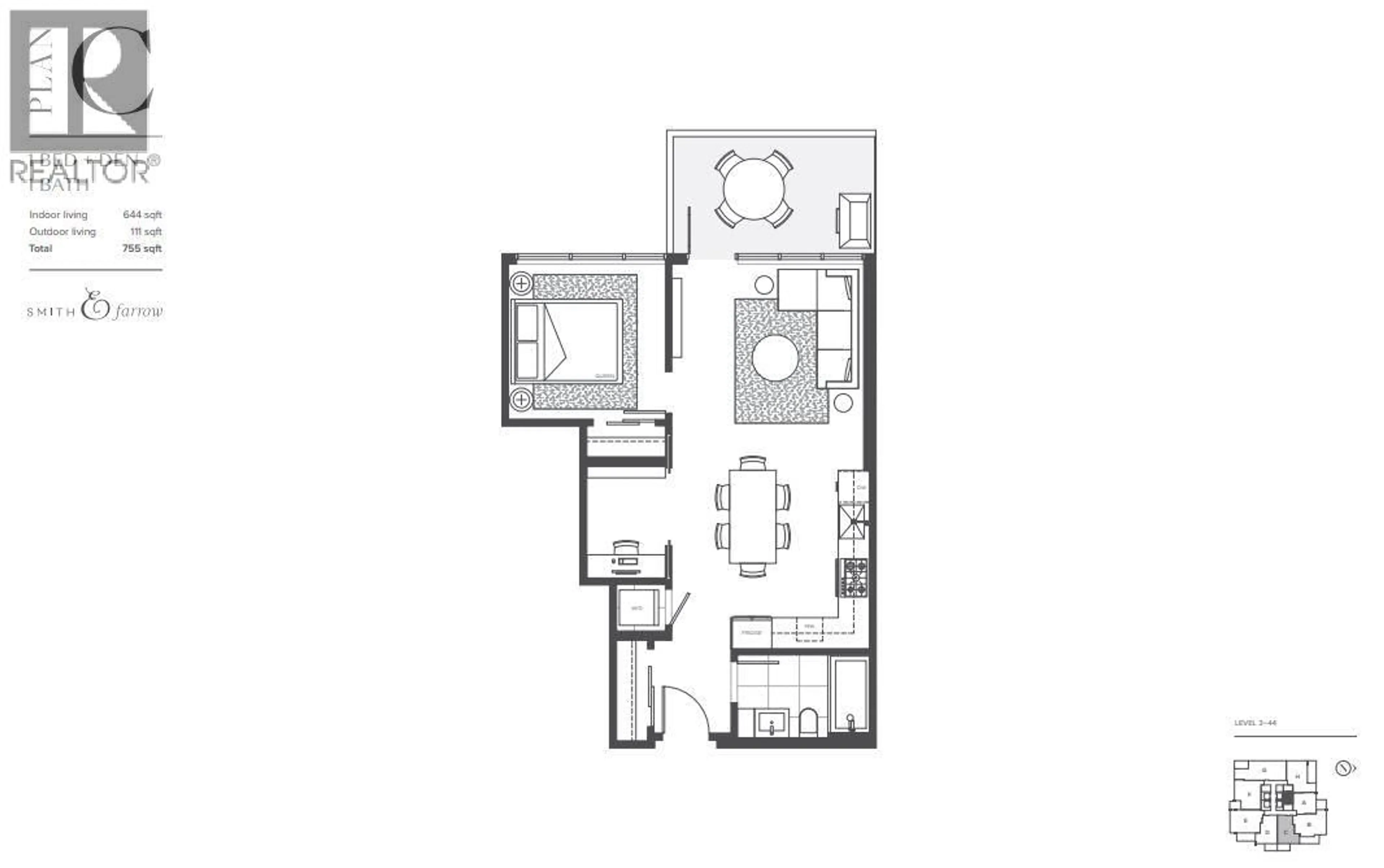 Floor plan for 2303 - 720 FARROW STREET, Coquitlam British Columbia V3J3S5