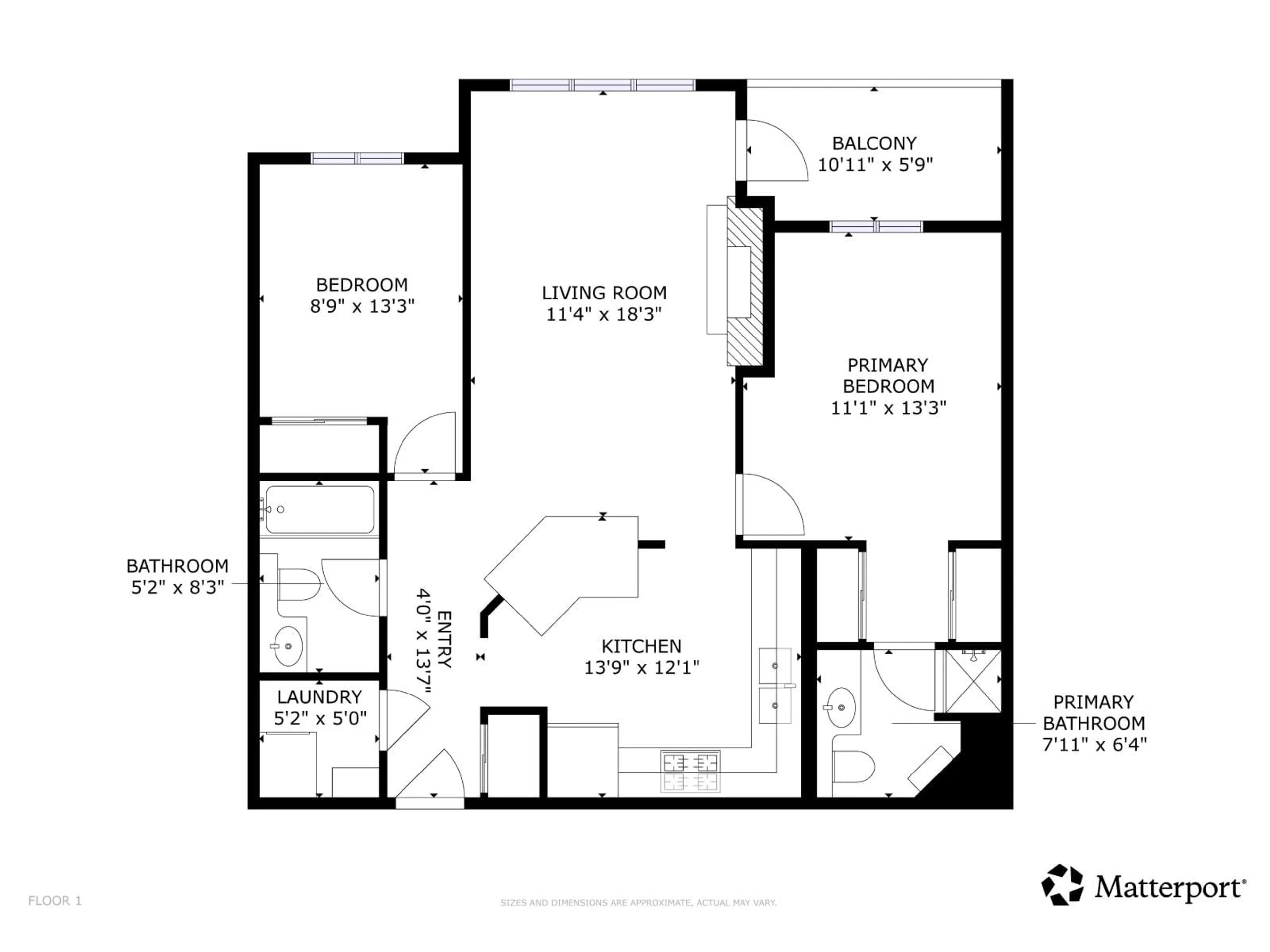 Floor plan for 411 - 10188 155, Surrey British Columbia V3R0R6