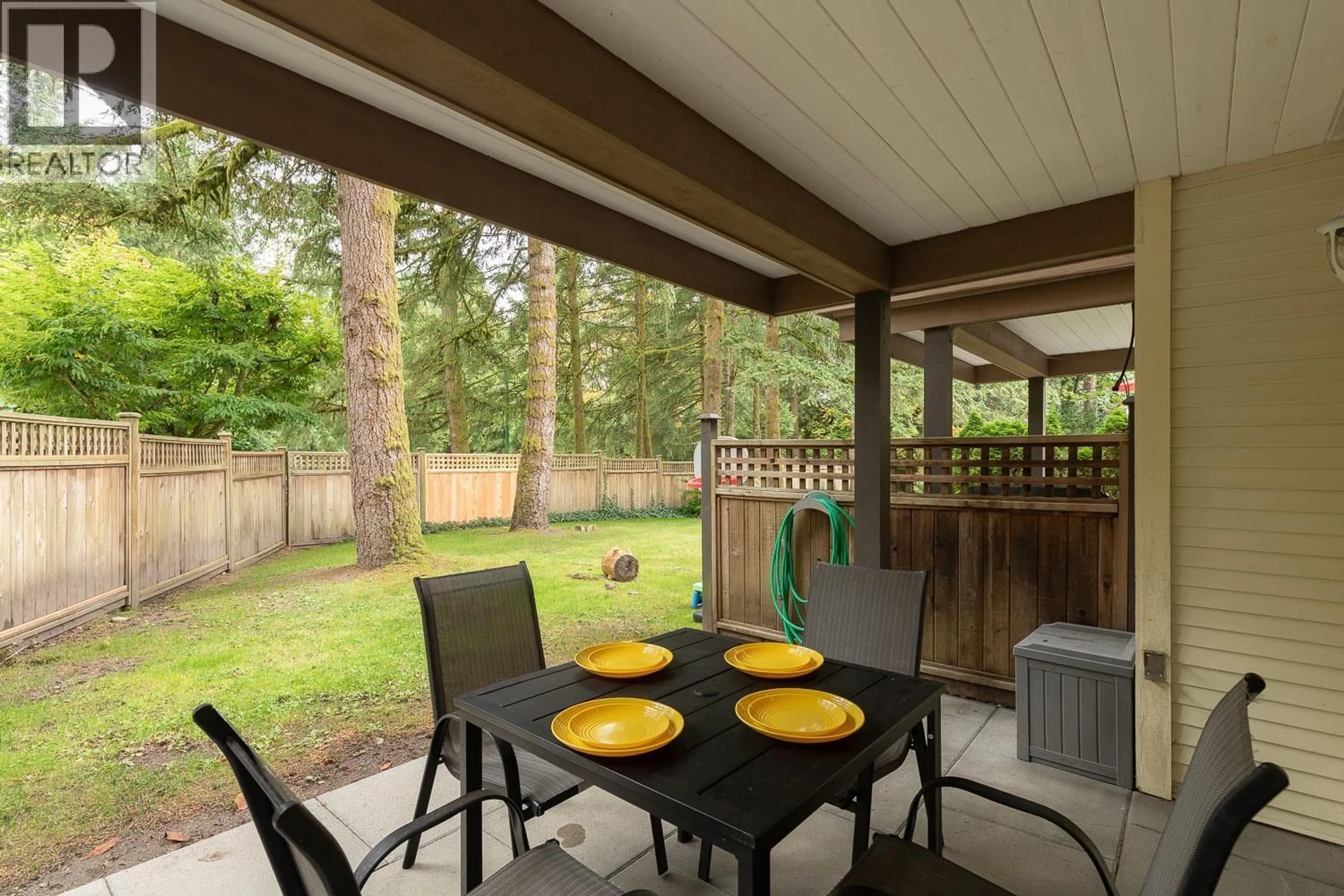 Patio, forest/trees view for 63 - 3939 INDIAN RIVER DRIVE, North Vancouver British Columbia V7G2P6