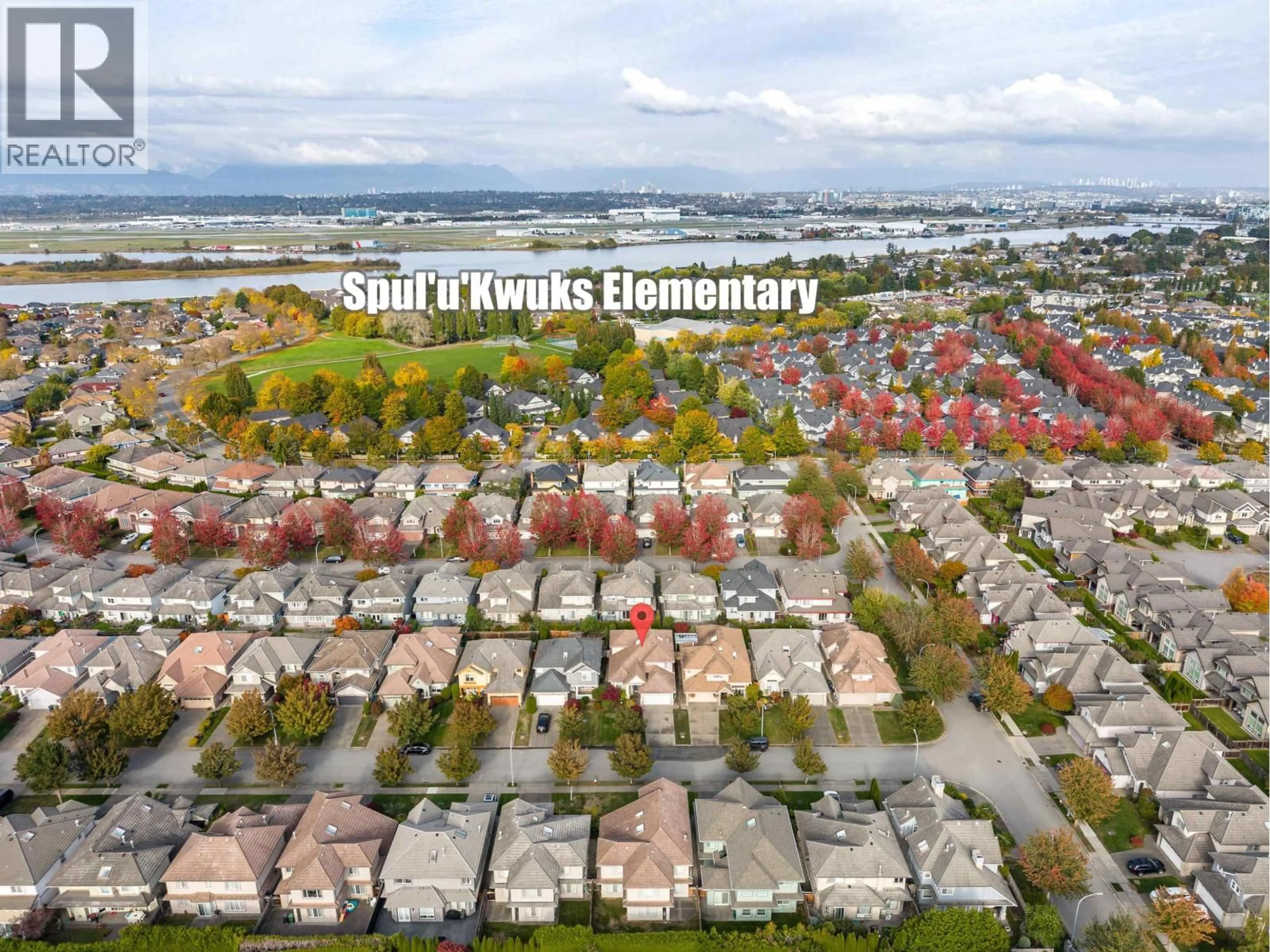 A pic from outside/outdoor area/front of a property/back of a property/a pic from drone, street for 3551 JOHNSON AVENUE, Richmond British Columbia V7C5R2