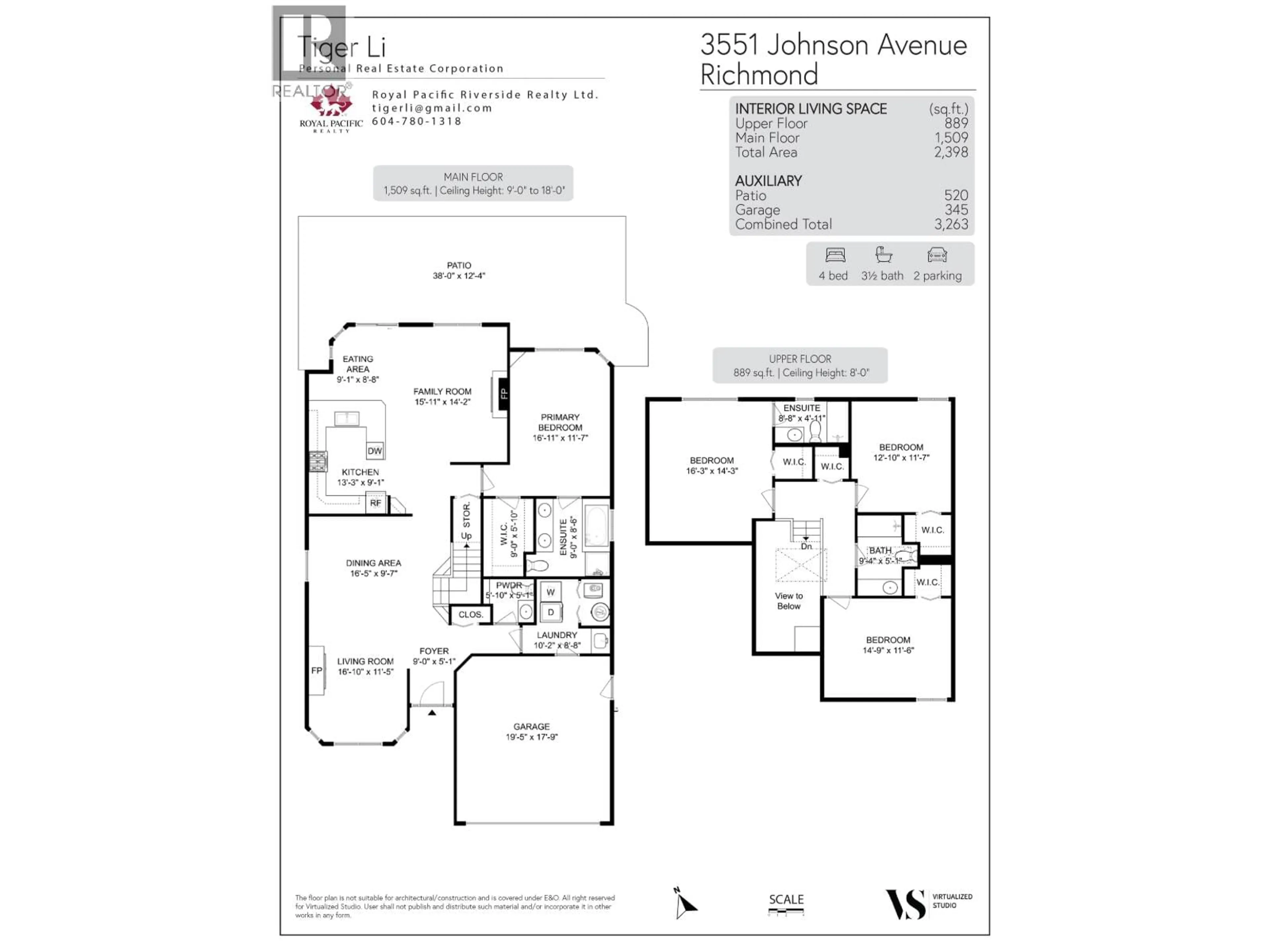 Floor plan for 3551 JOHNSON AVENUE, Richmond British Columbia V7C5R2