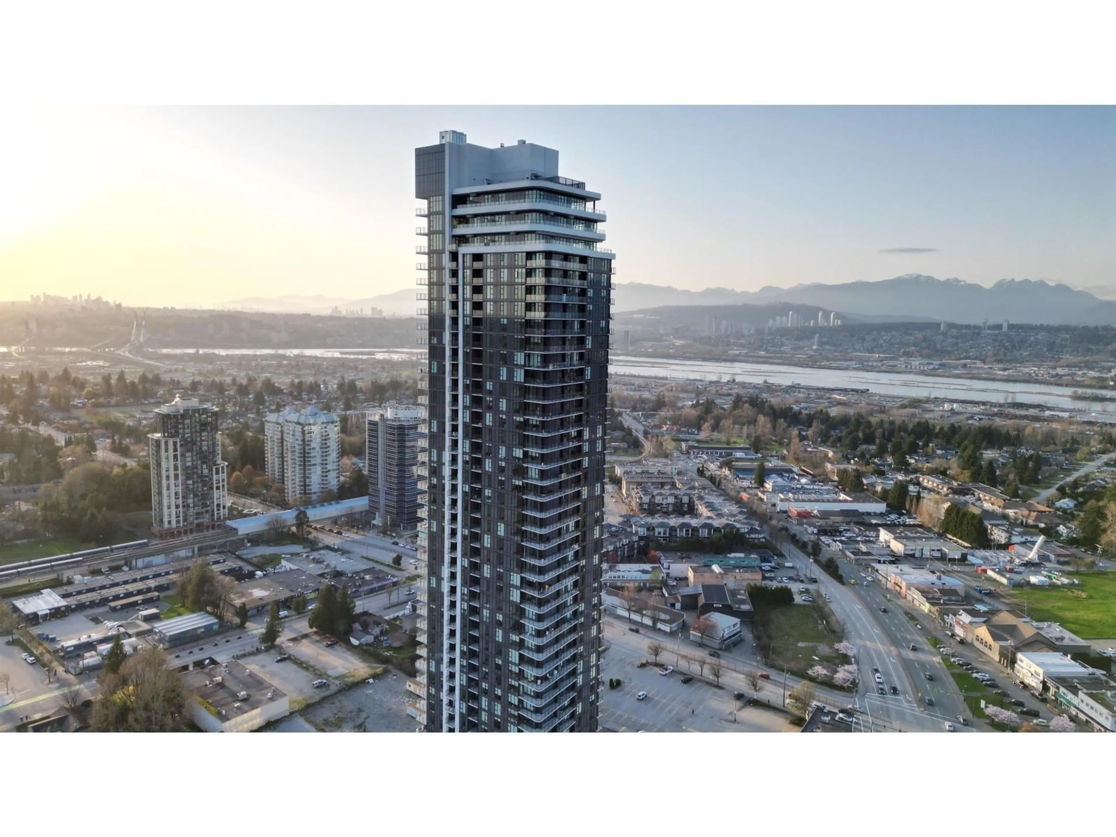 A pic from outside/outdoor area/front of a property/back of a property/a pic from drone, city buildings view from balcony for 3506 - 10750 135A, Surrey British Columbia V3T0V4