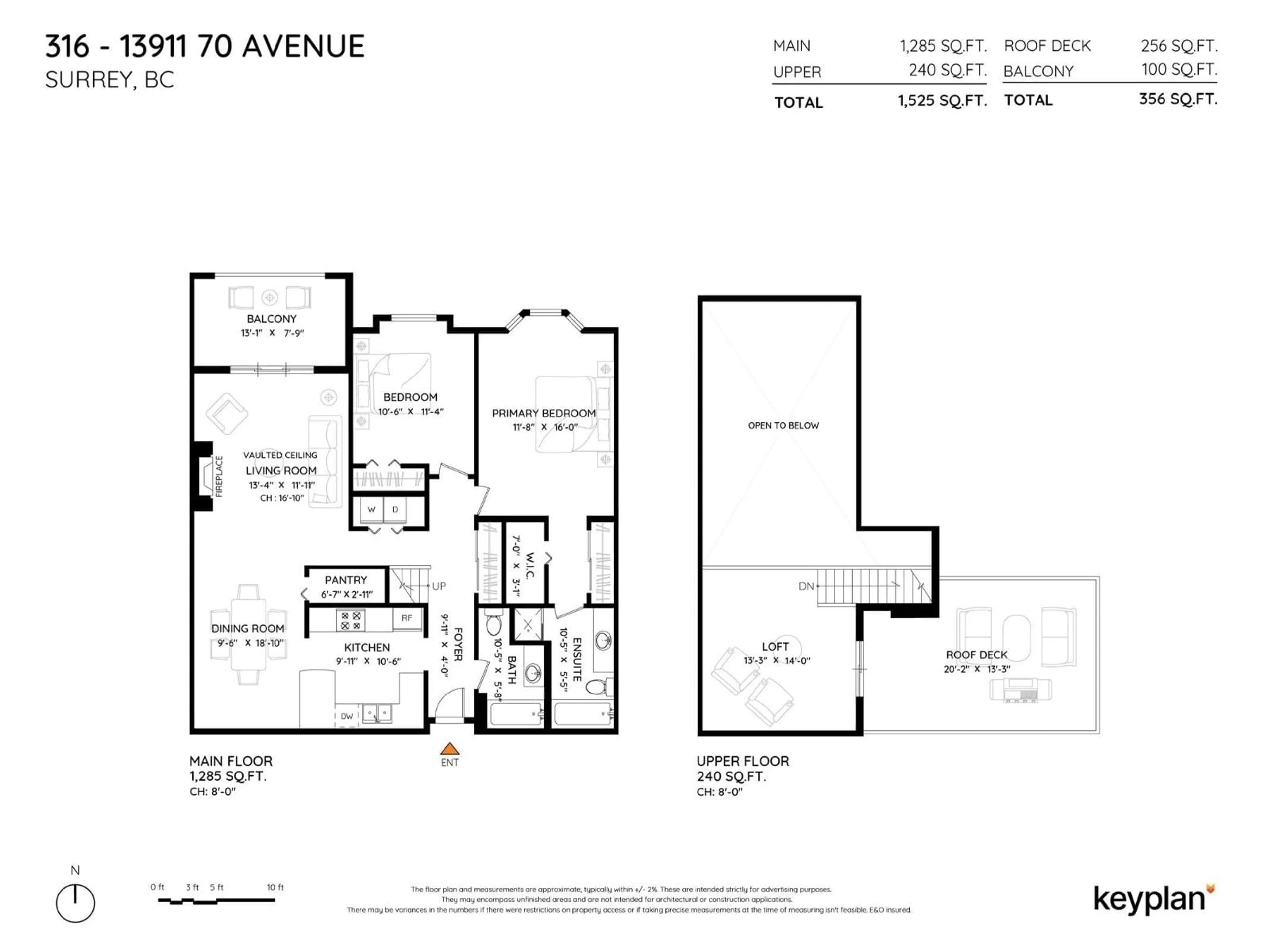 Floor plan for 316 - 13911 70, Surrey British Columbia V3W6B4