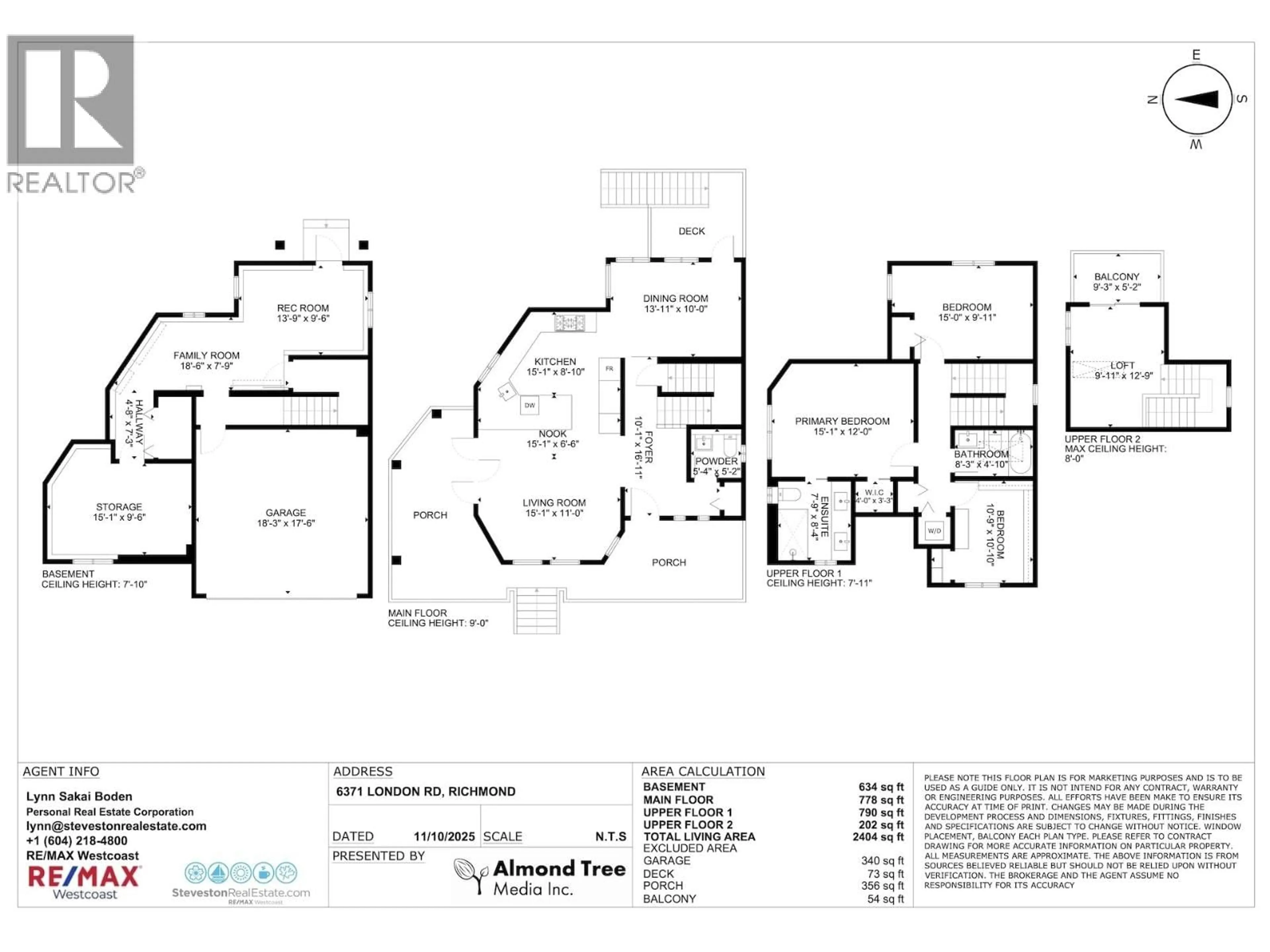 Floor plan for 6371 LONDON ROAD, Richmond British Columbia V7E6V5
