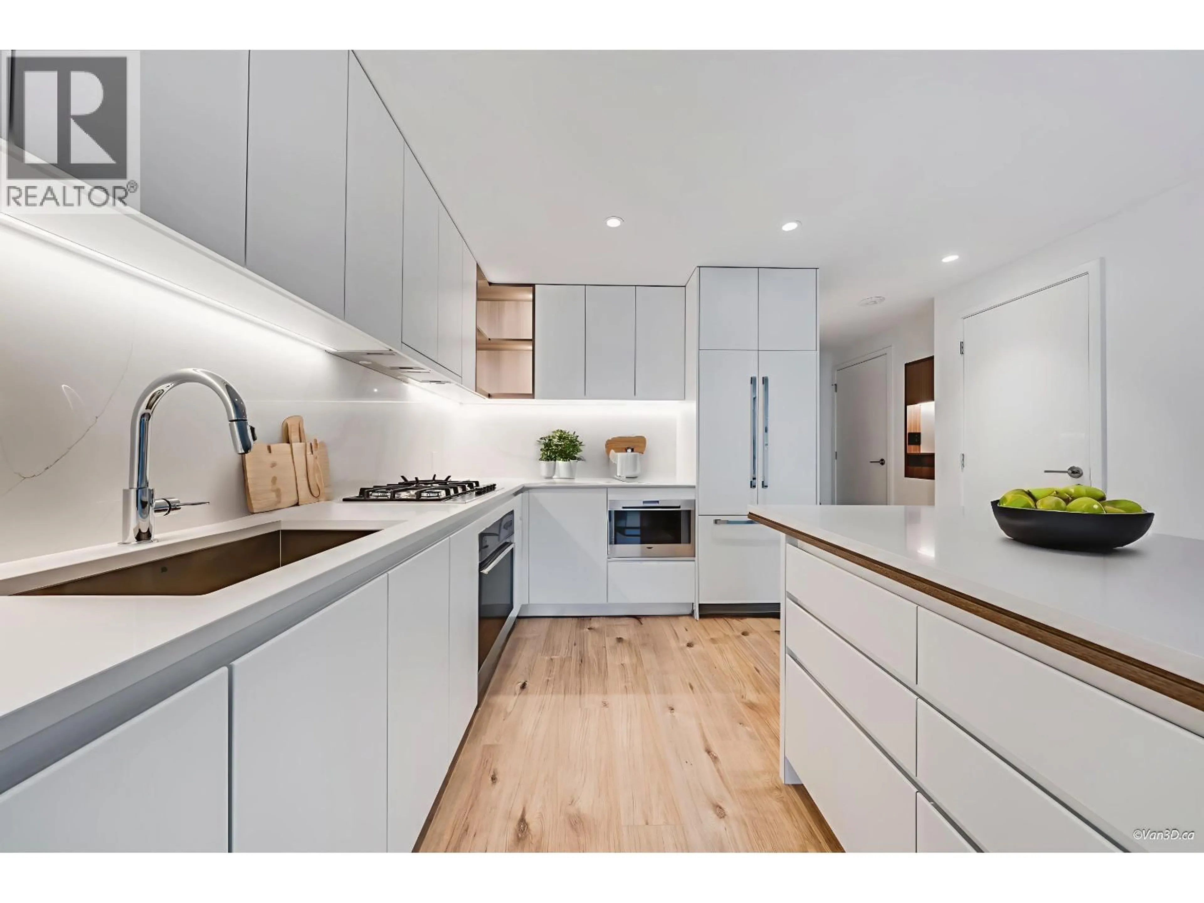 Contemporary kitchen, wood/laminate floor for 1303 - 720 FARROW STREET, Coquitlam British Columbia V3J3S5