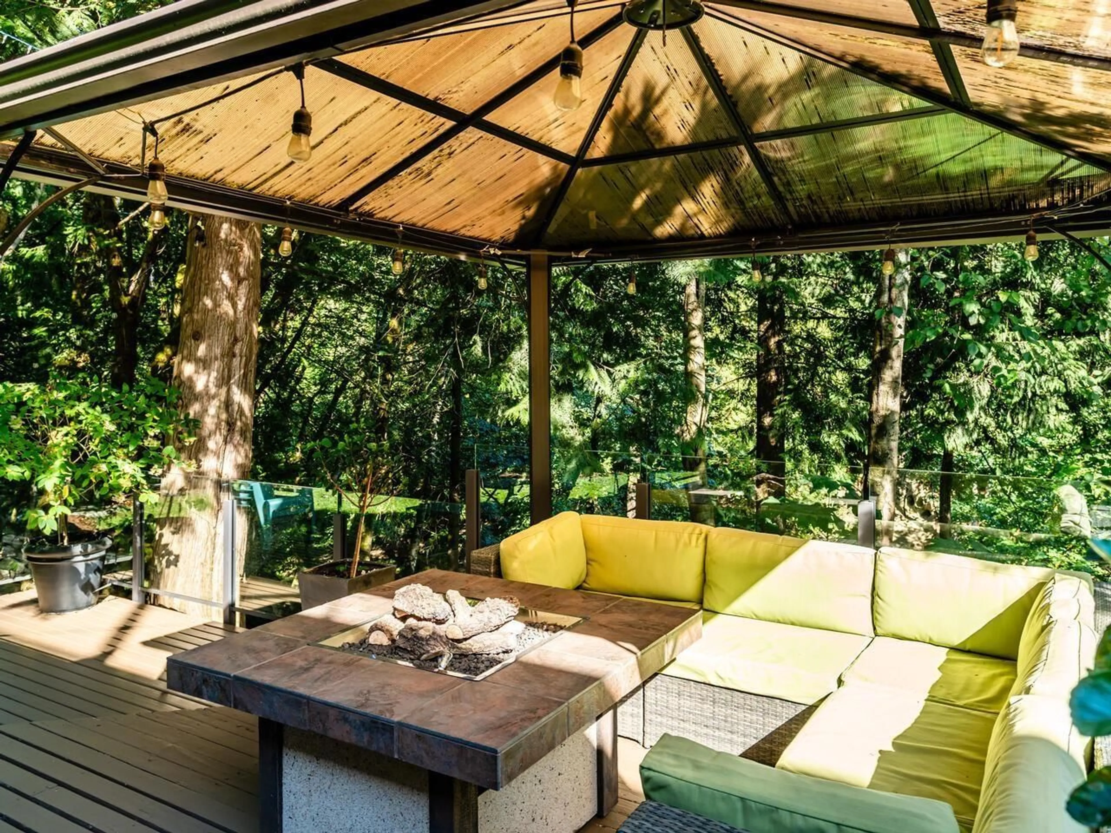 Patio, forest/trees view for 19823 40A, Langley British Columbia V3A2Y3