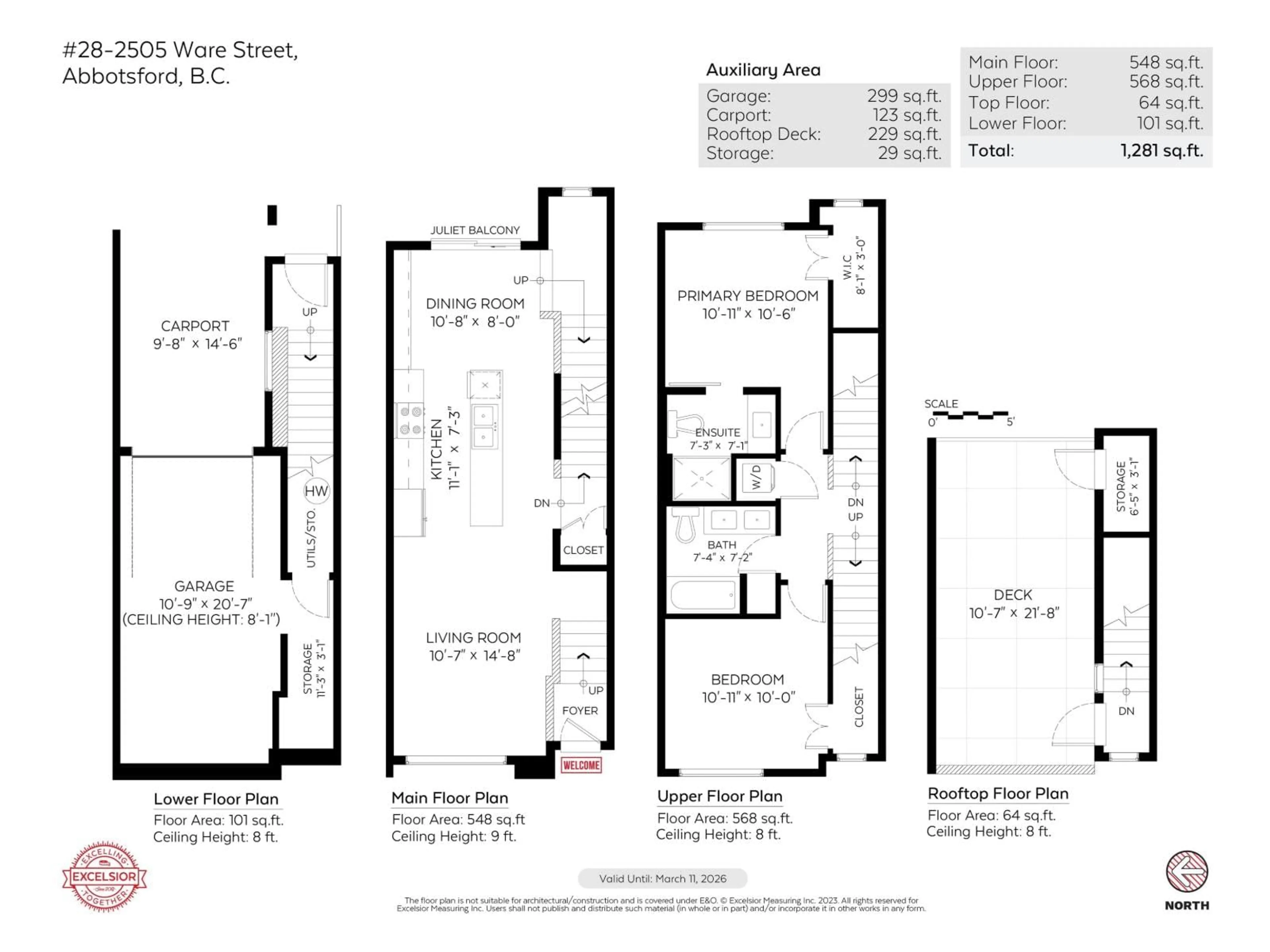Floor plan for 28 - 2505 WARE, Abbotsford British Columbia V2S0K3