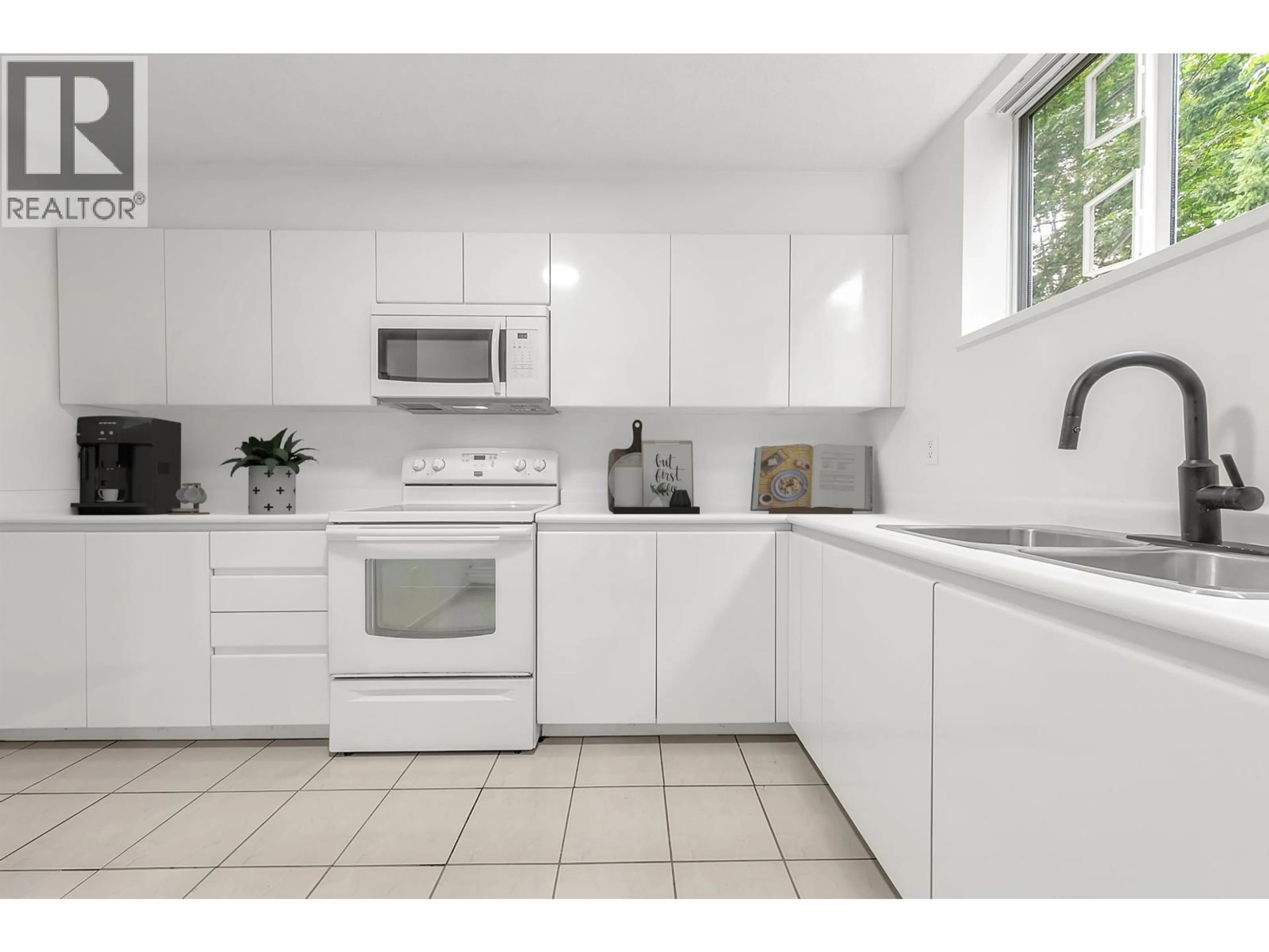 Standard kitchen, ceramic/tile floor for 307 - 3061 KENT AVENUE NORTH, Vancouver British Columbia V5S4P5