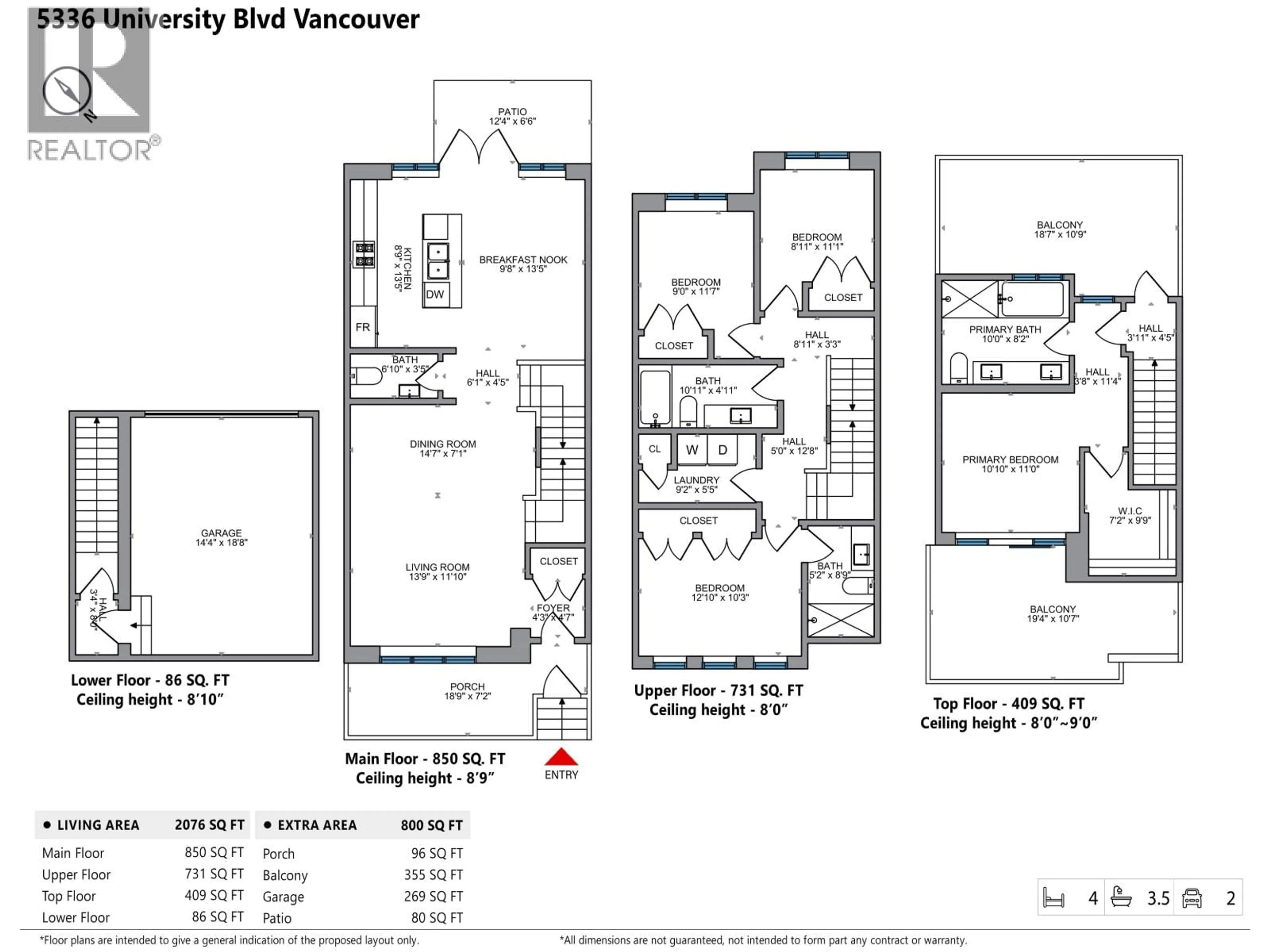 Floor plan for 5336 UNIVERSITY BOULEVARD, Vancouver British Columbia V6T0C8