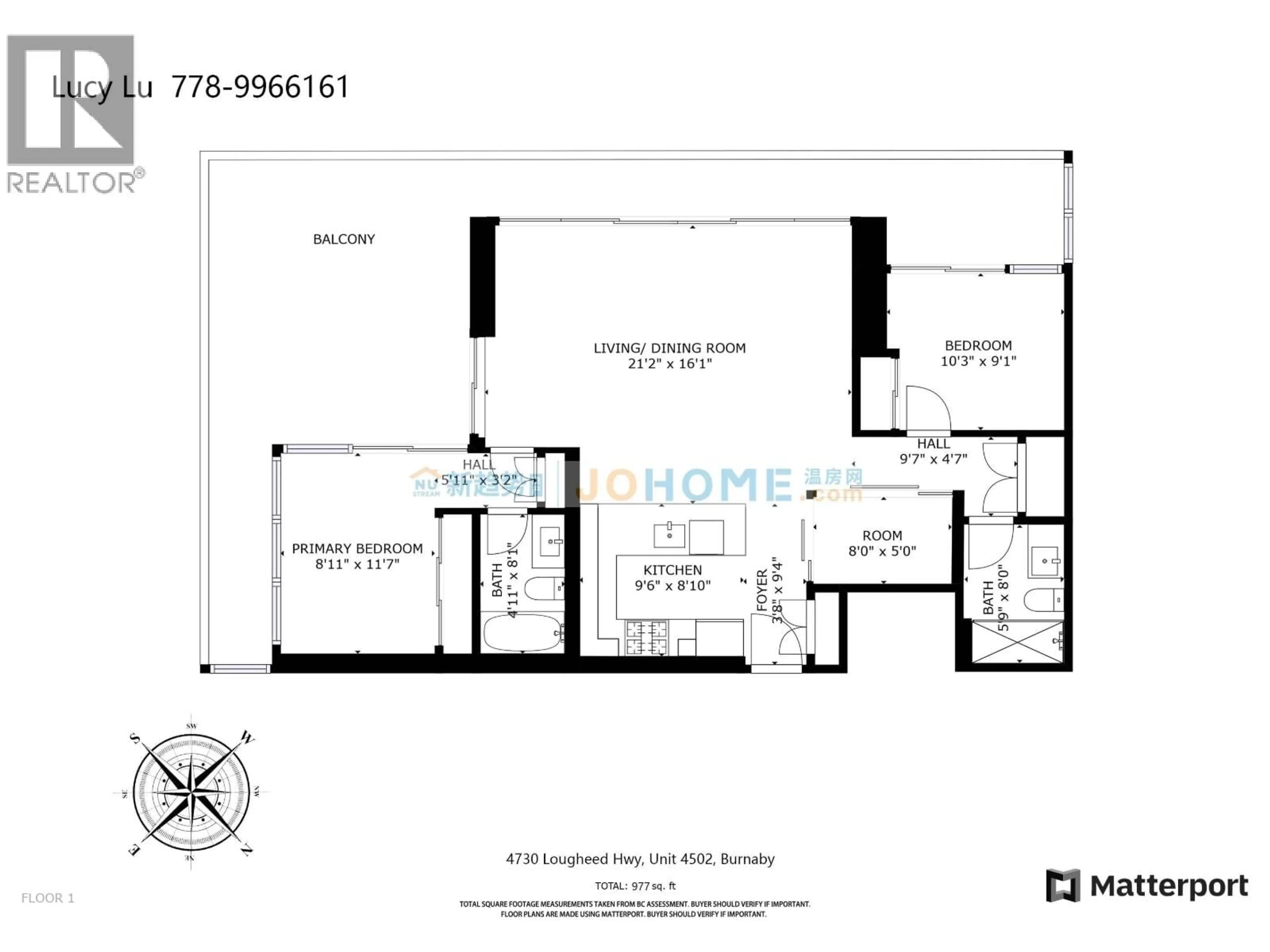 Floor plan for 4502 - 4730 LOUGHEED HIGHWAY, Burnaby British Columbia V5C0M9