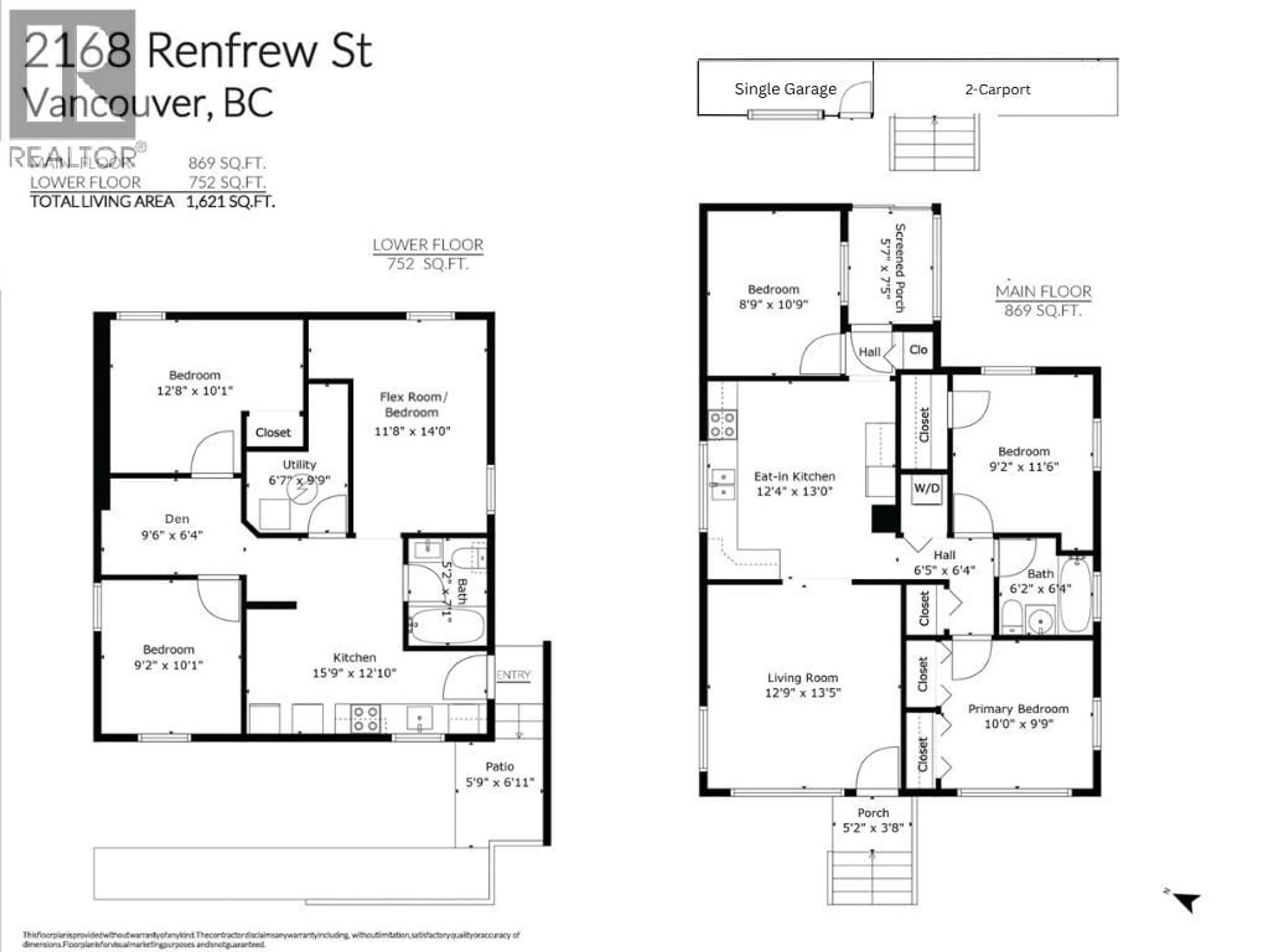 Floor plan for 2168 RENFREW STREET, Vancouver British Columbia V5M3J5