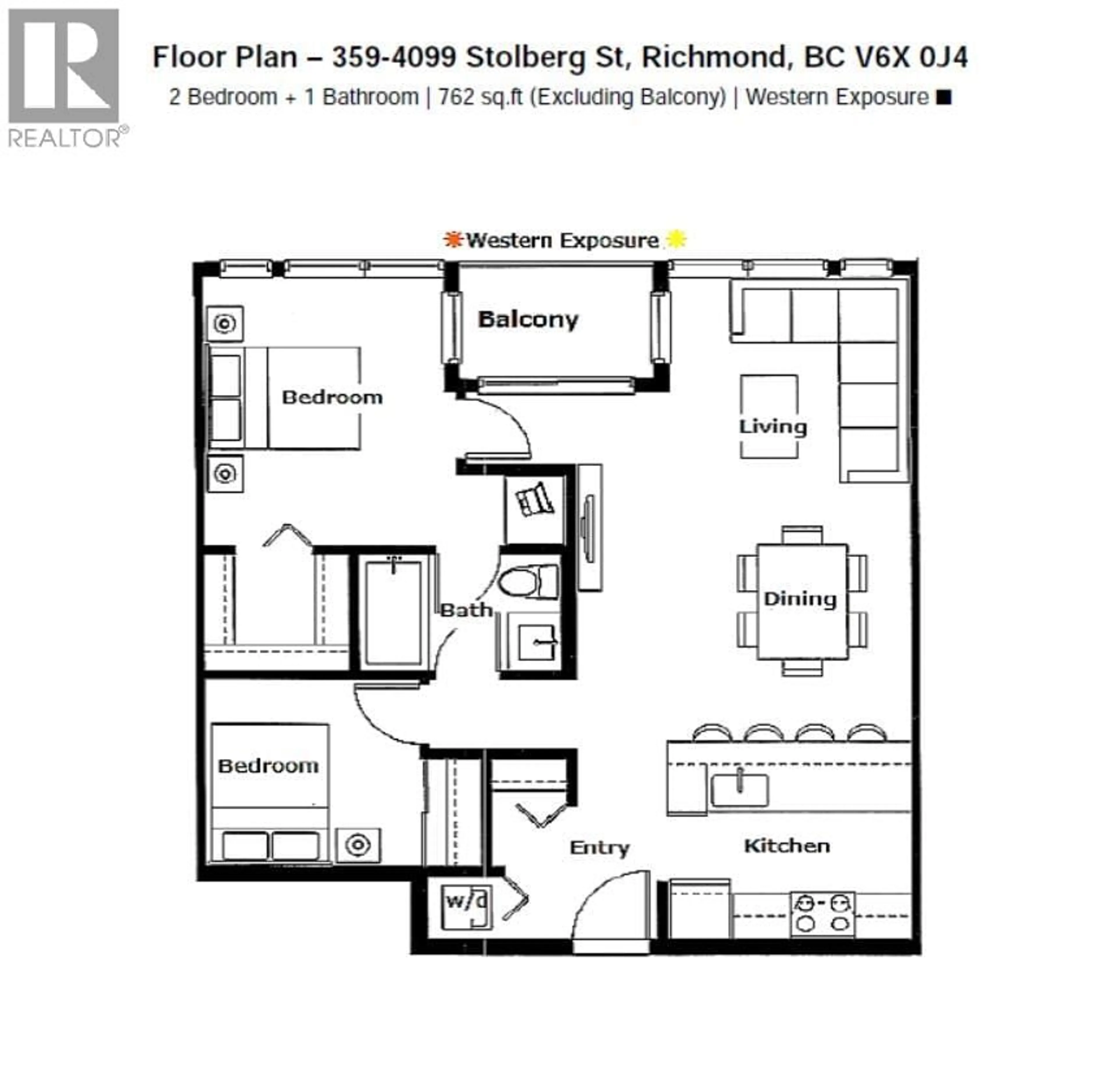 Floor plan for 359 - 4099 STOLBERG STREET, Richmond British Columbia V6X0J4