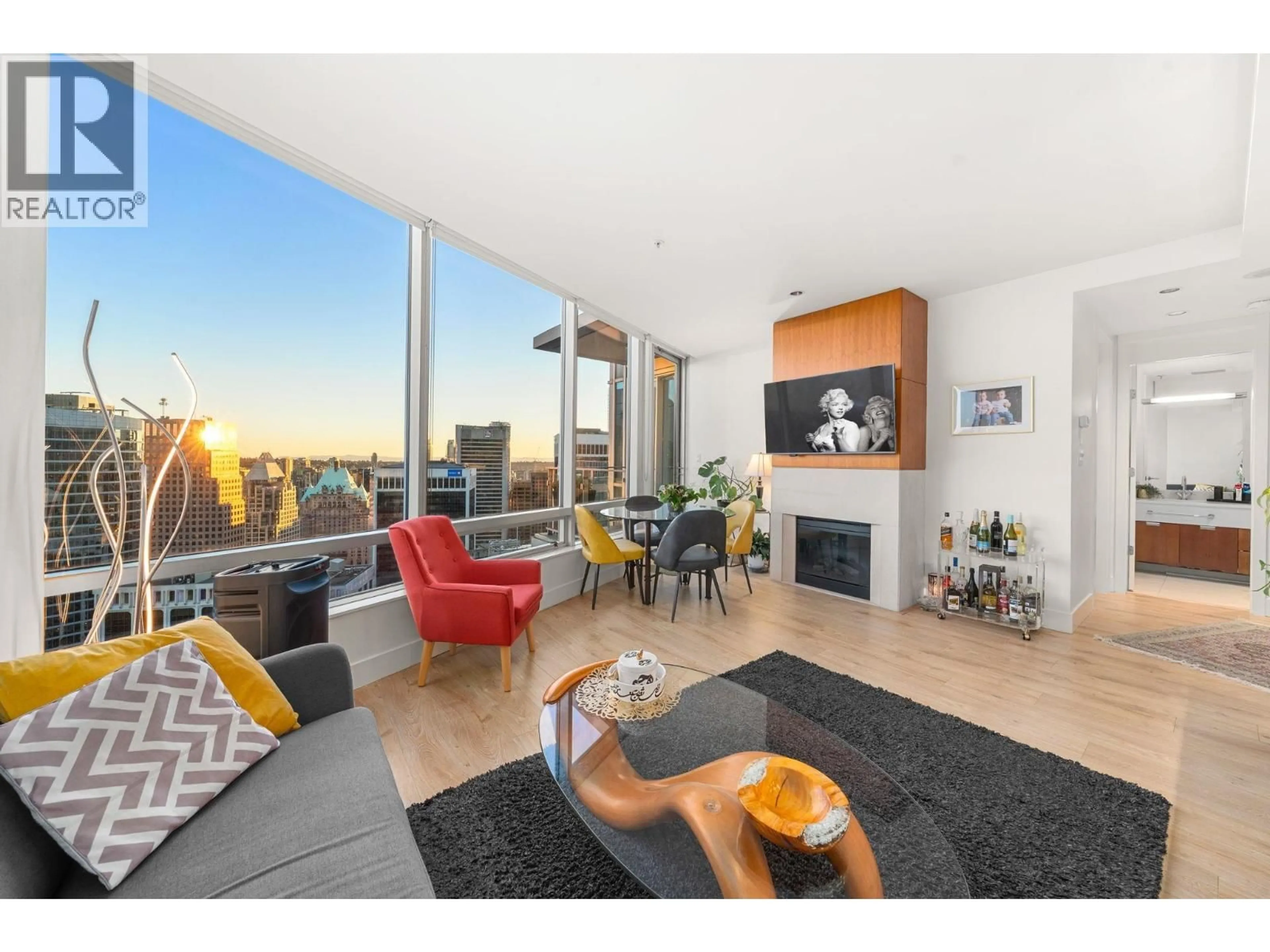 Living room with furniture, unknown for 4006 - 1077 CORDOVA STREET, Vancouver British Columbia V6C2C6