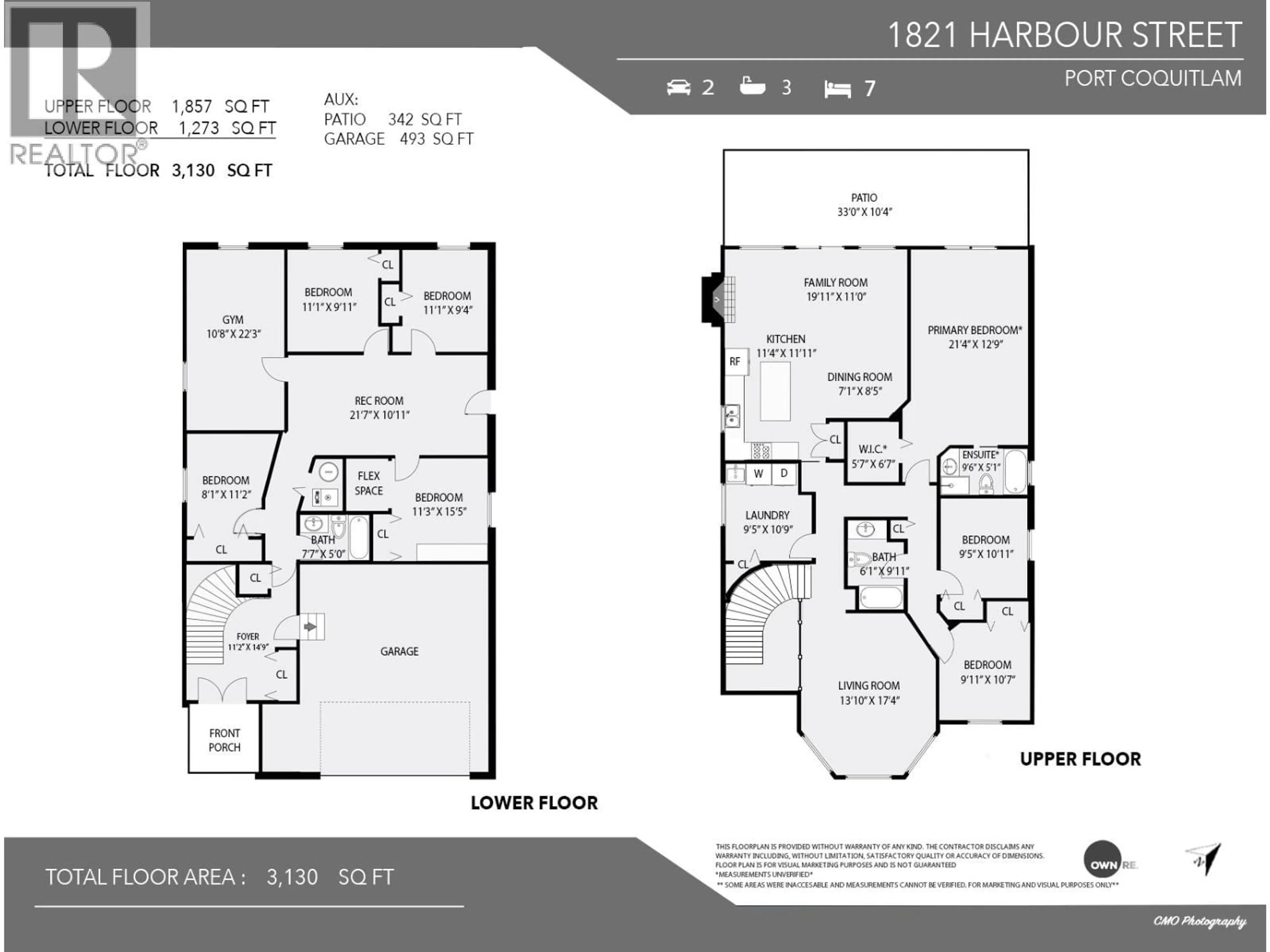 Floor plan for 1821 HARBOUR STREET, Port Coquitlam British Columbia V3C1A4