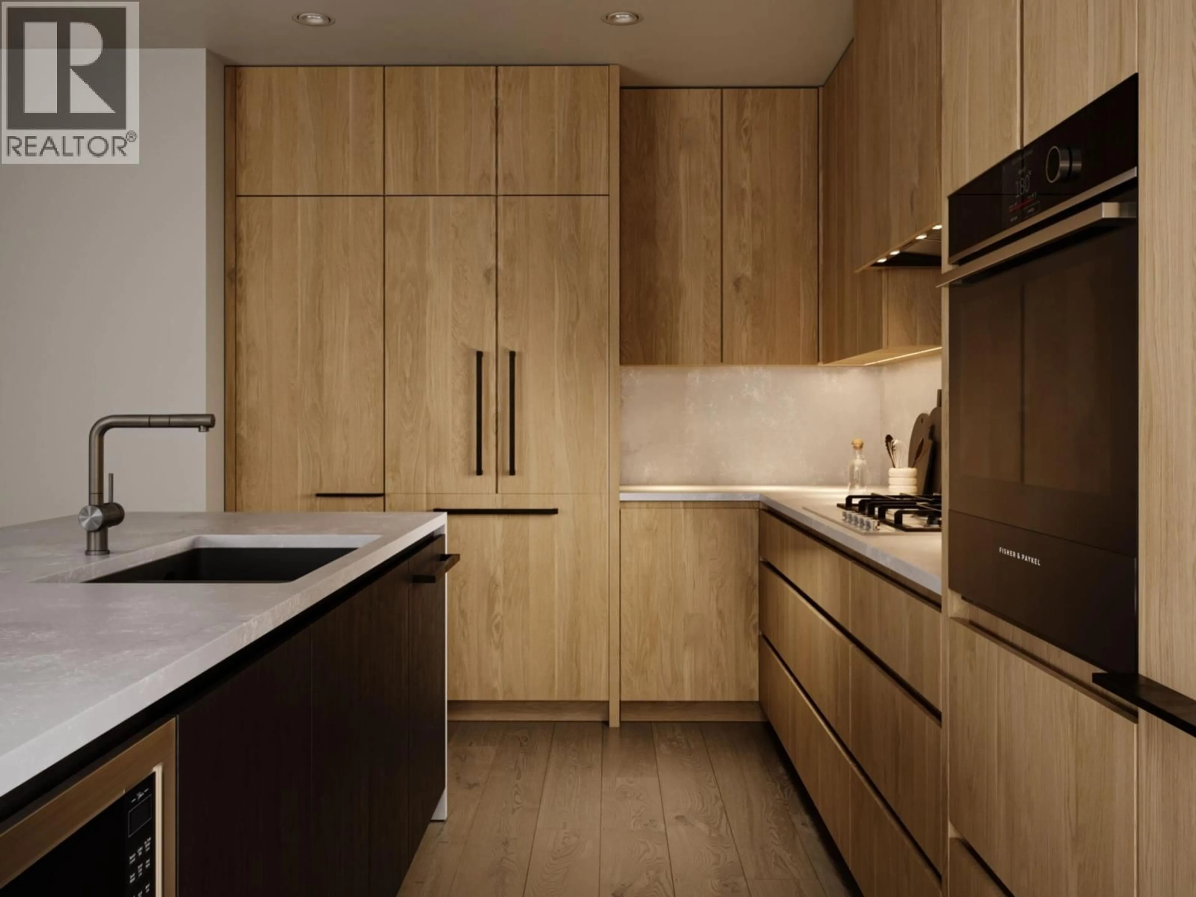 Contemporary kitchen, wood/laminate floor for 3 - 950 57TH AVENUE, Vancouver British Columbia V6P1S3