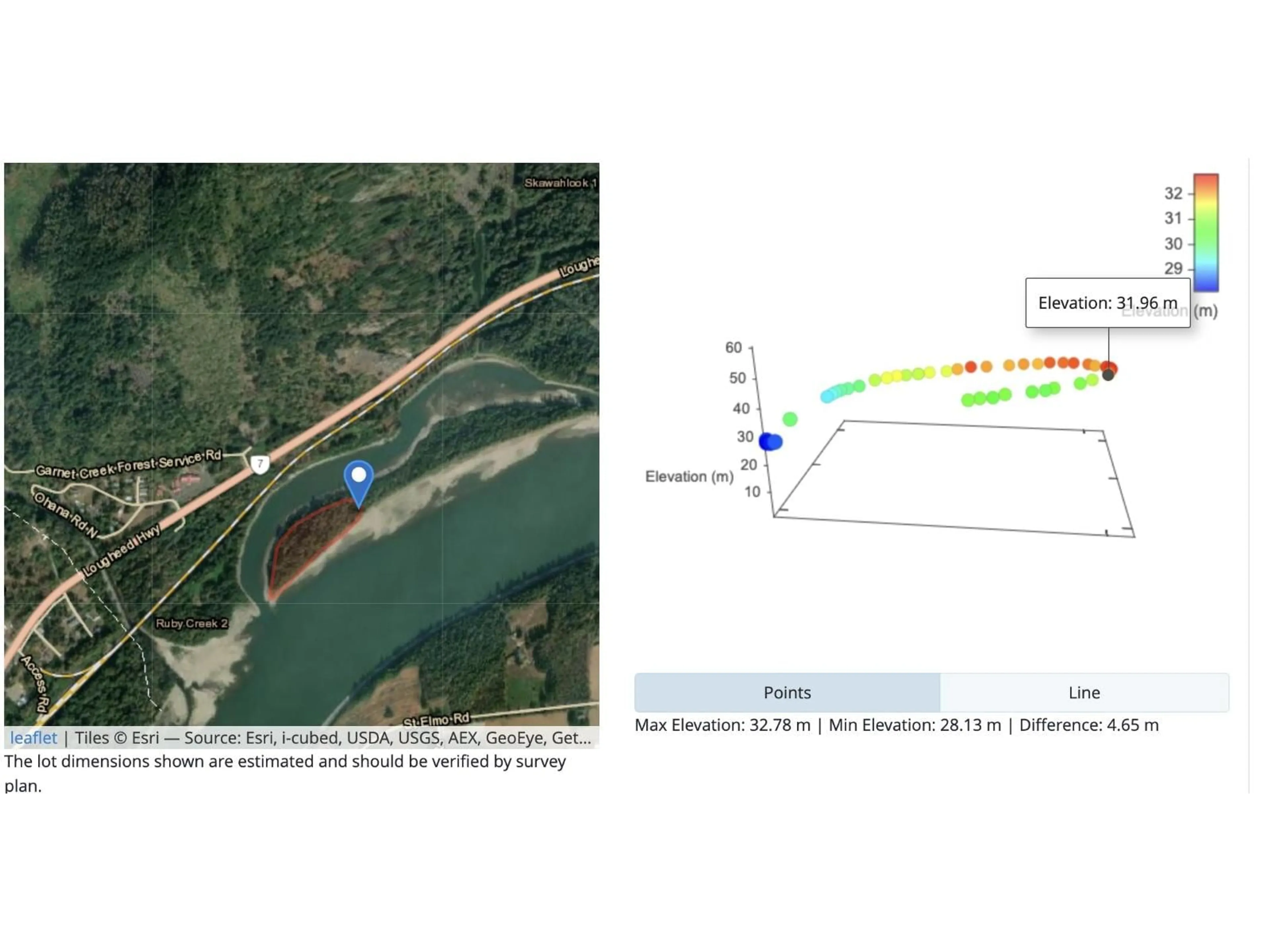 Picture of a map for SE 1/4 VASASUS ISLAND, Agassiz British Columbia V0M1A2