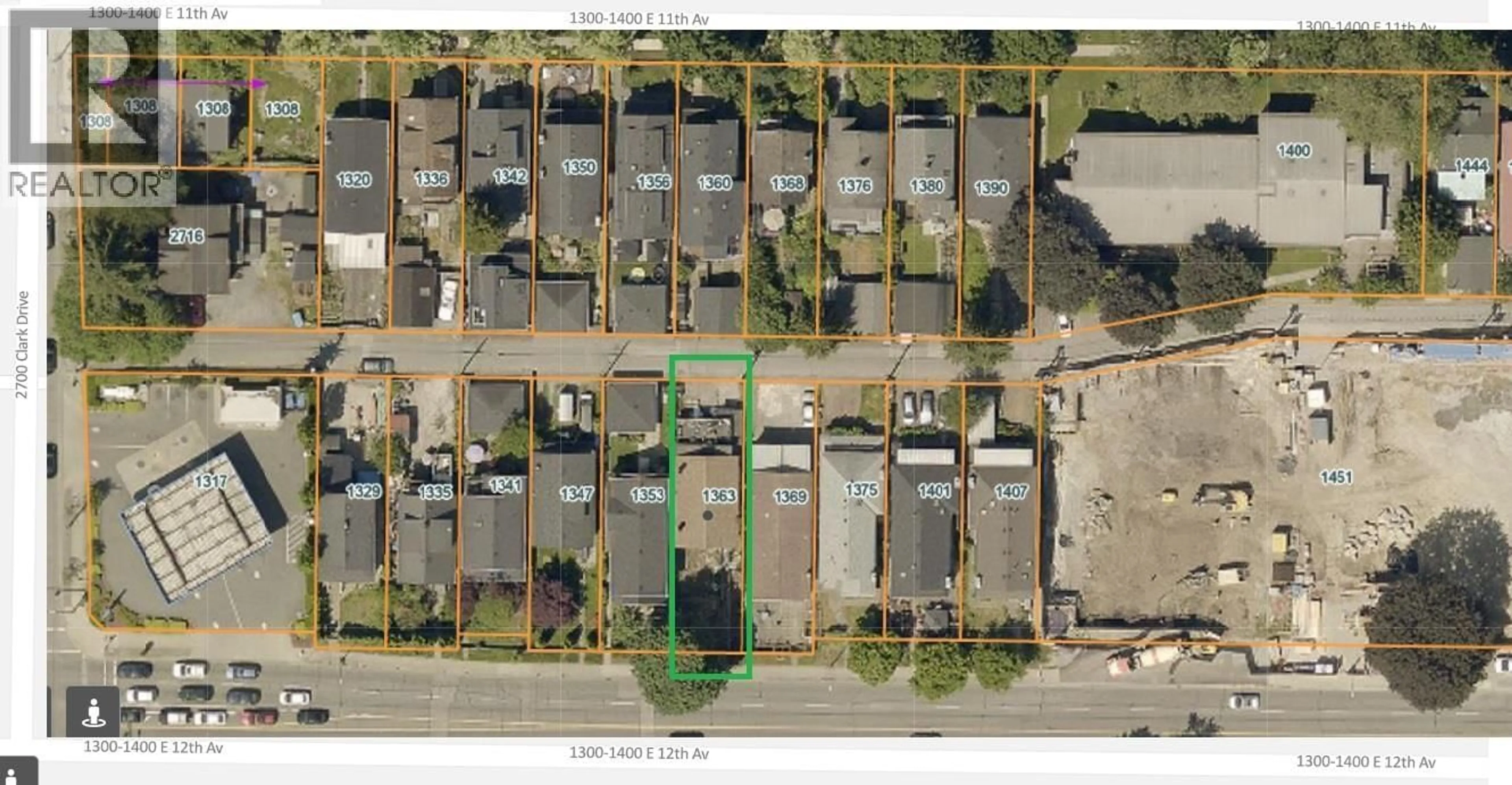 A pic from outside/outdoor area/front of a property/back of a property/a pic from drone, street for 1363 12TH AVENUE, Vancouver British Columbia V5N2A1