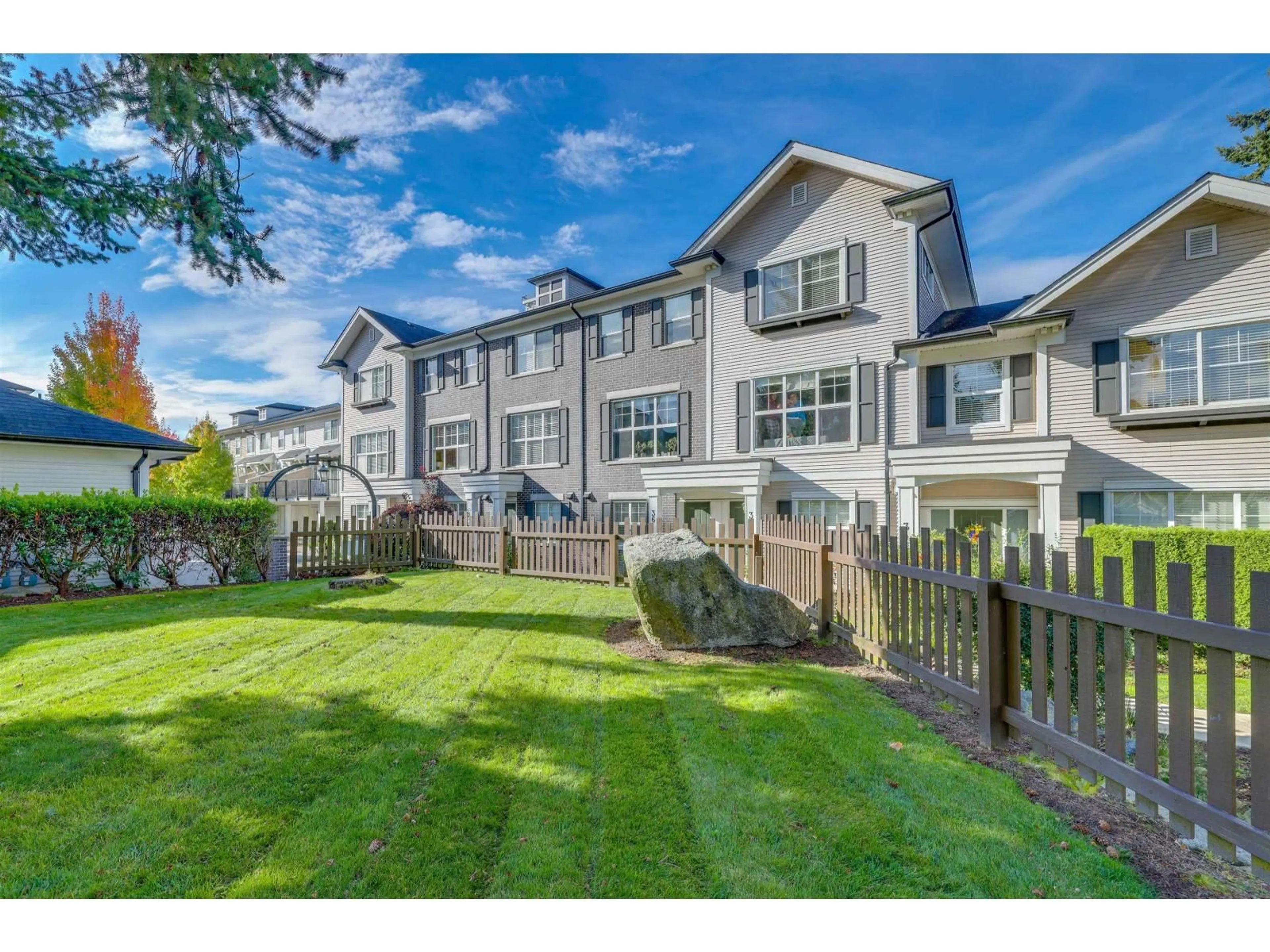 A pic from outside/outdoor area/front of a property/back of a property/a pic from drone, mountain view for 38 - 2469 164, Surrey British Columbia V3Z3T4