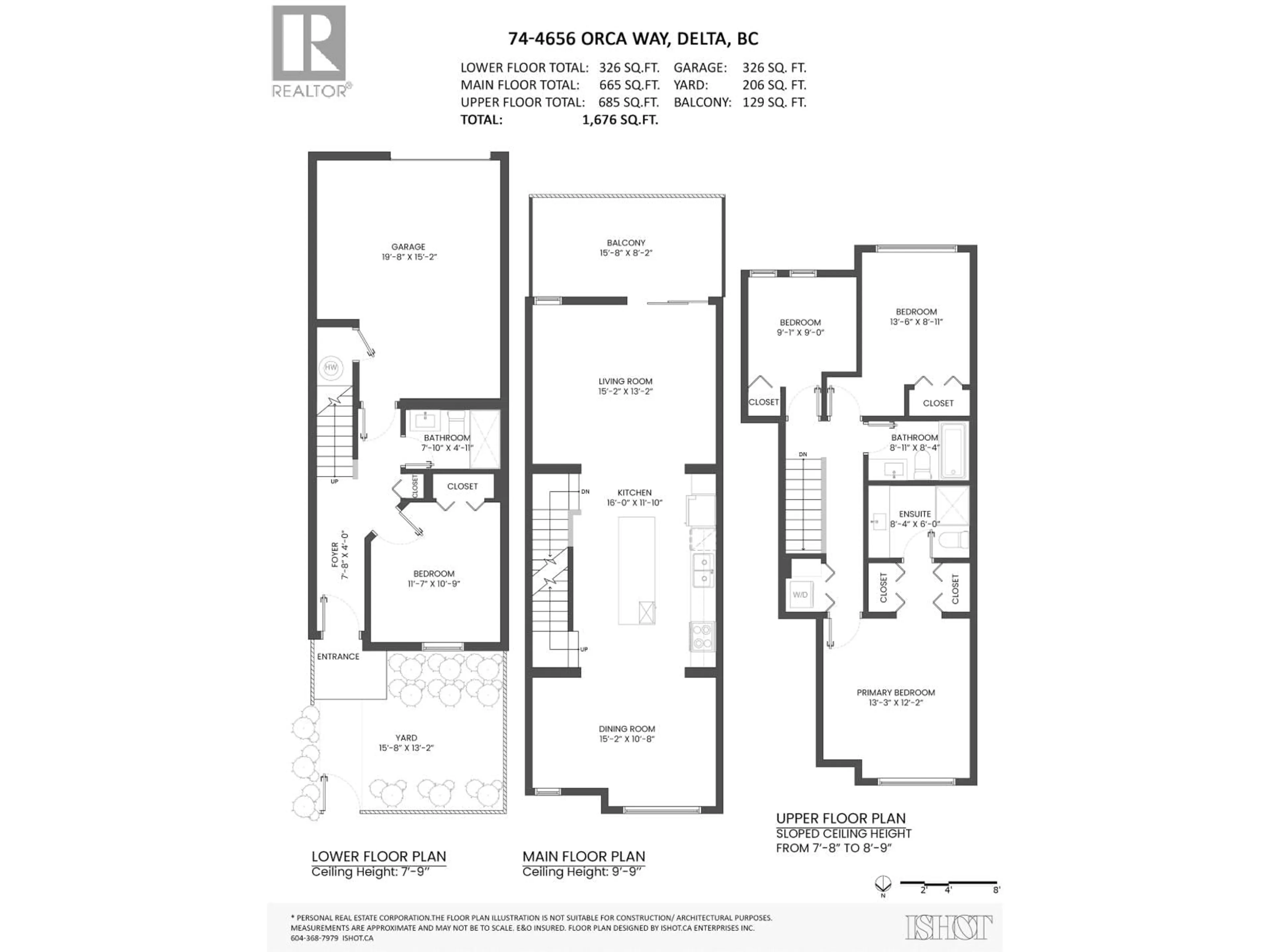 Floor plan for 74 - 4656 ORCA WAY, Tsawwassen British Columbia V4M0C9