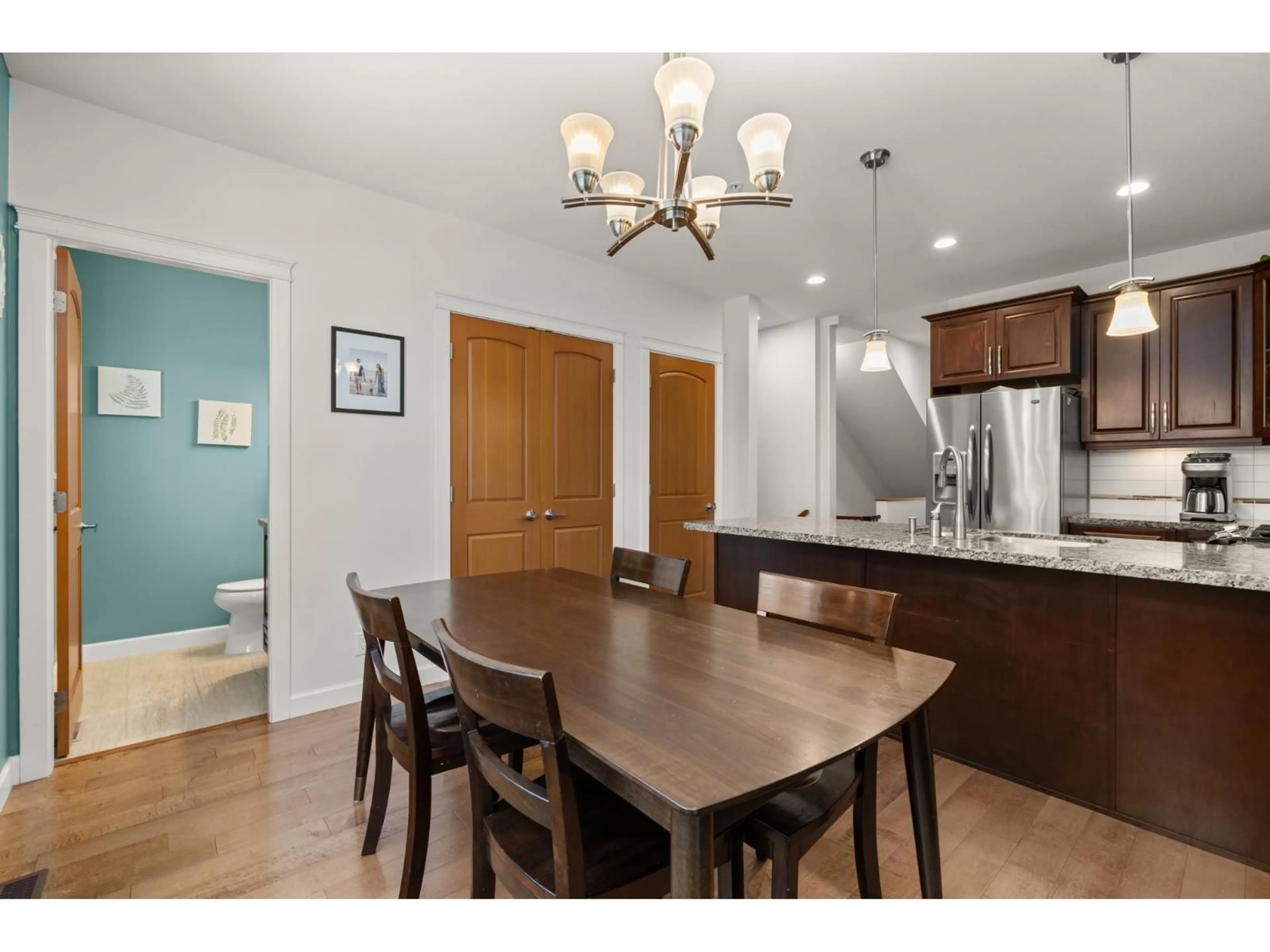 Dining room, wood/laminate floor for 93 - 8068 207, Langley British Columbia V2Y0M9
