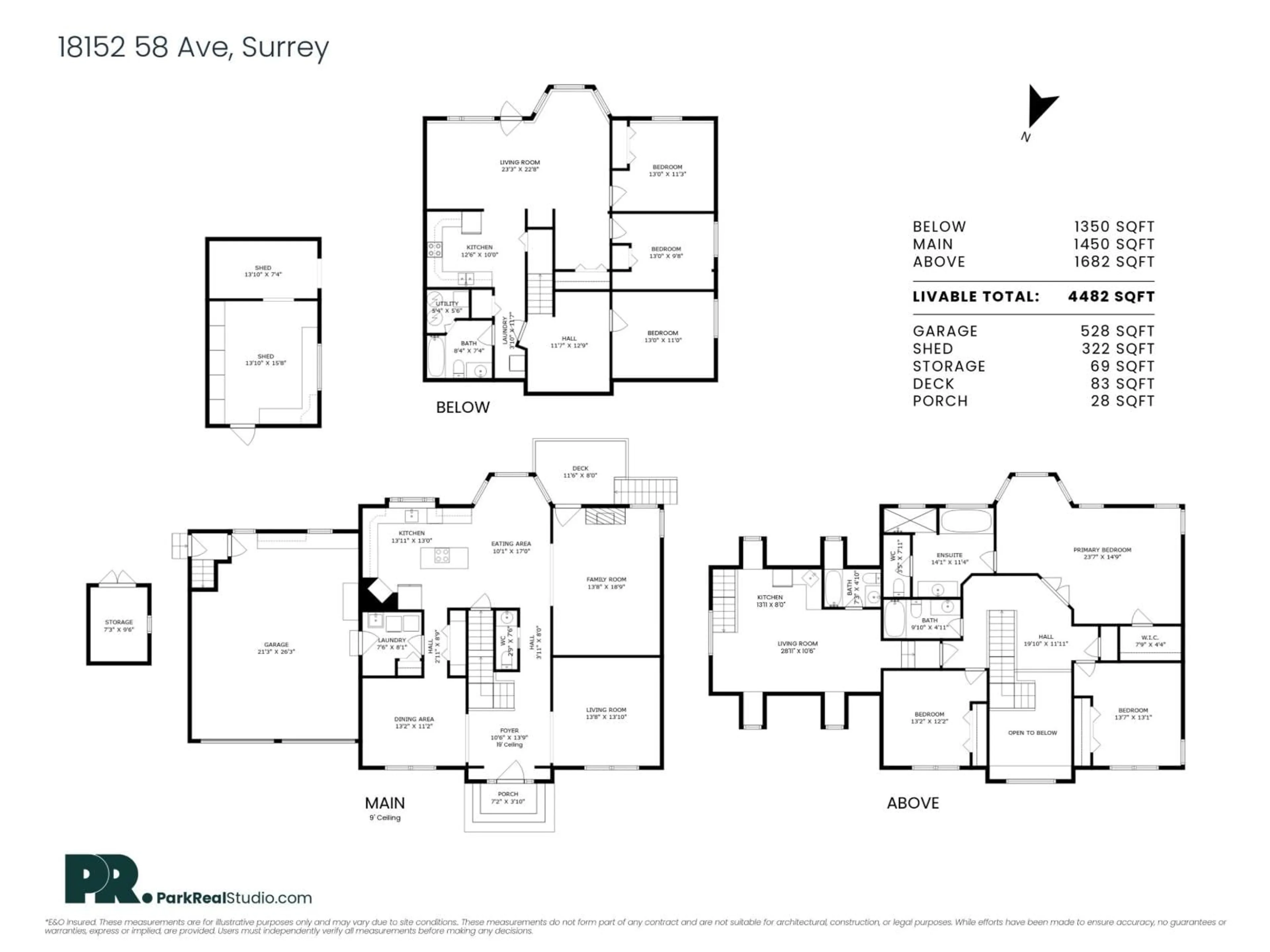 Floor plan for 18152 58, Surrey British Columbia V3S1M1