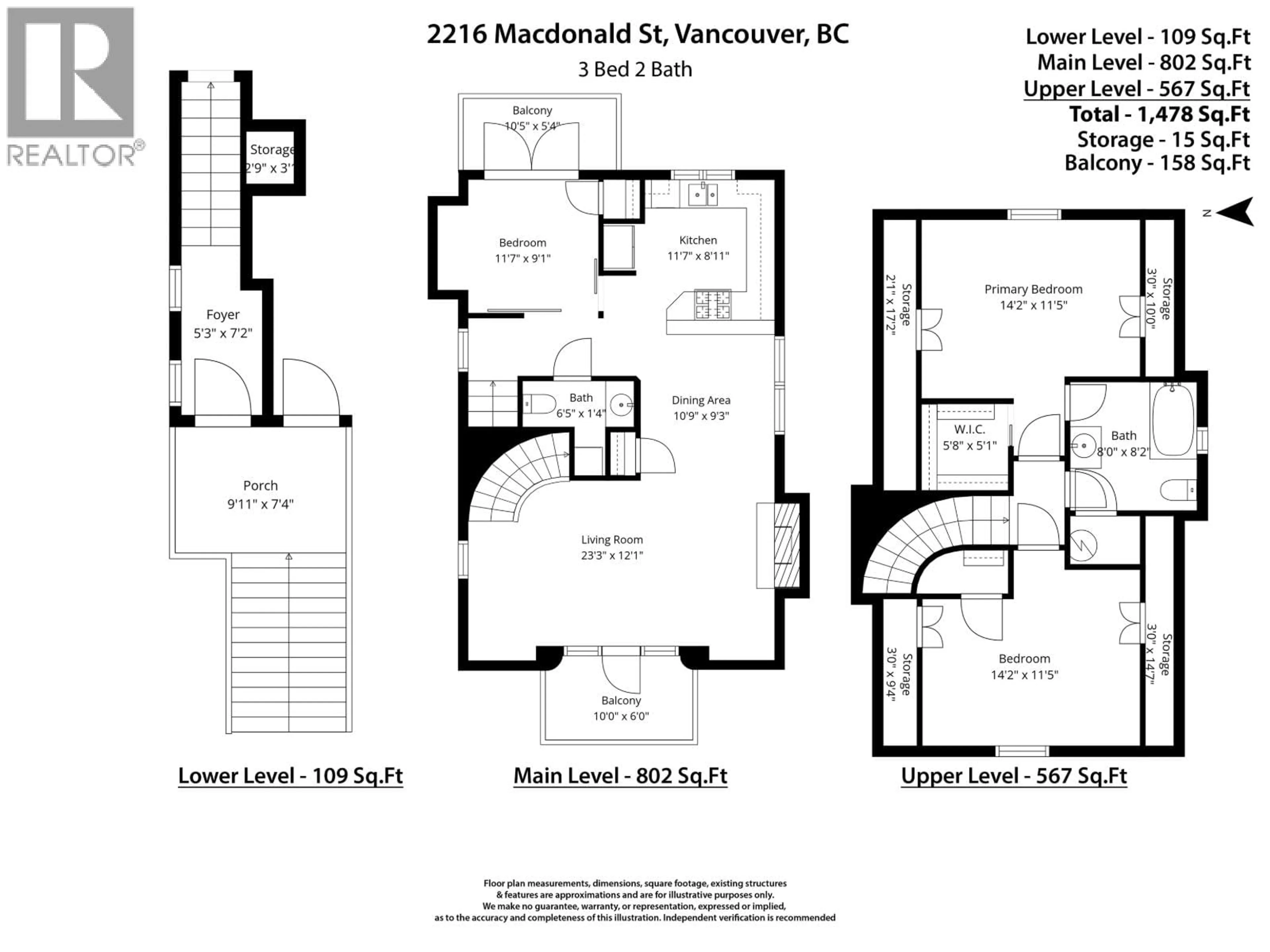 Floor plan for 2216 MACDONALD STREET, Vancouver British Columbia V6K3Y5