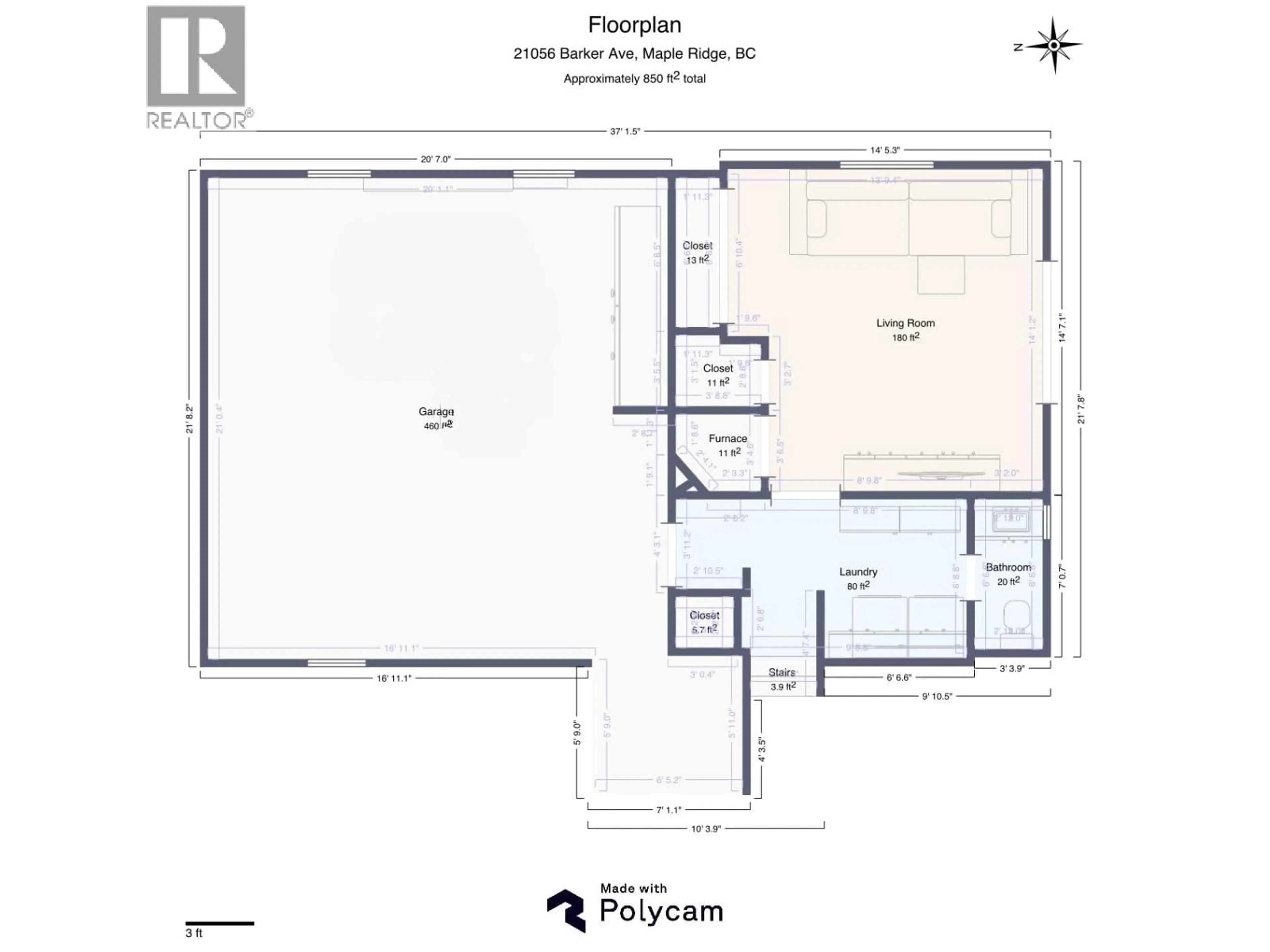 Floor plan for 21056 BARKER AVENUE, Maple Ridge British Columbia V2X8R6
