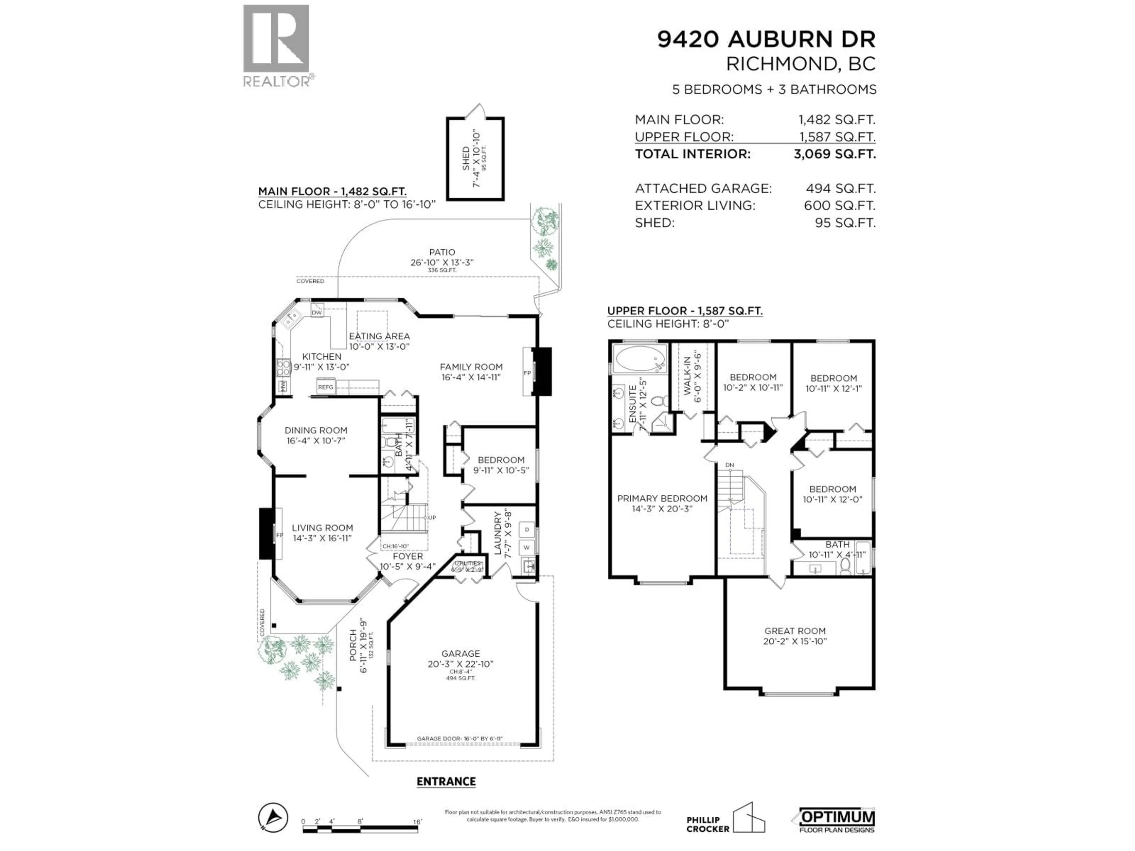 Floor plan for 9420 AUBURN DRIVE, Richmond British Columbia V7A5A8