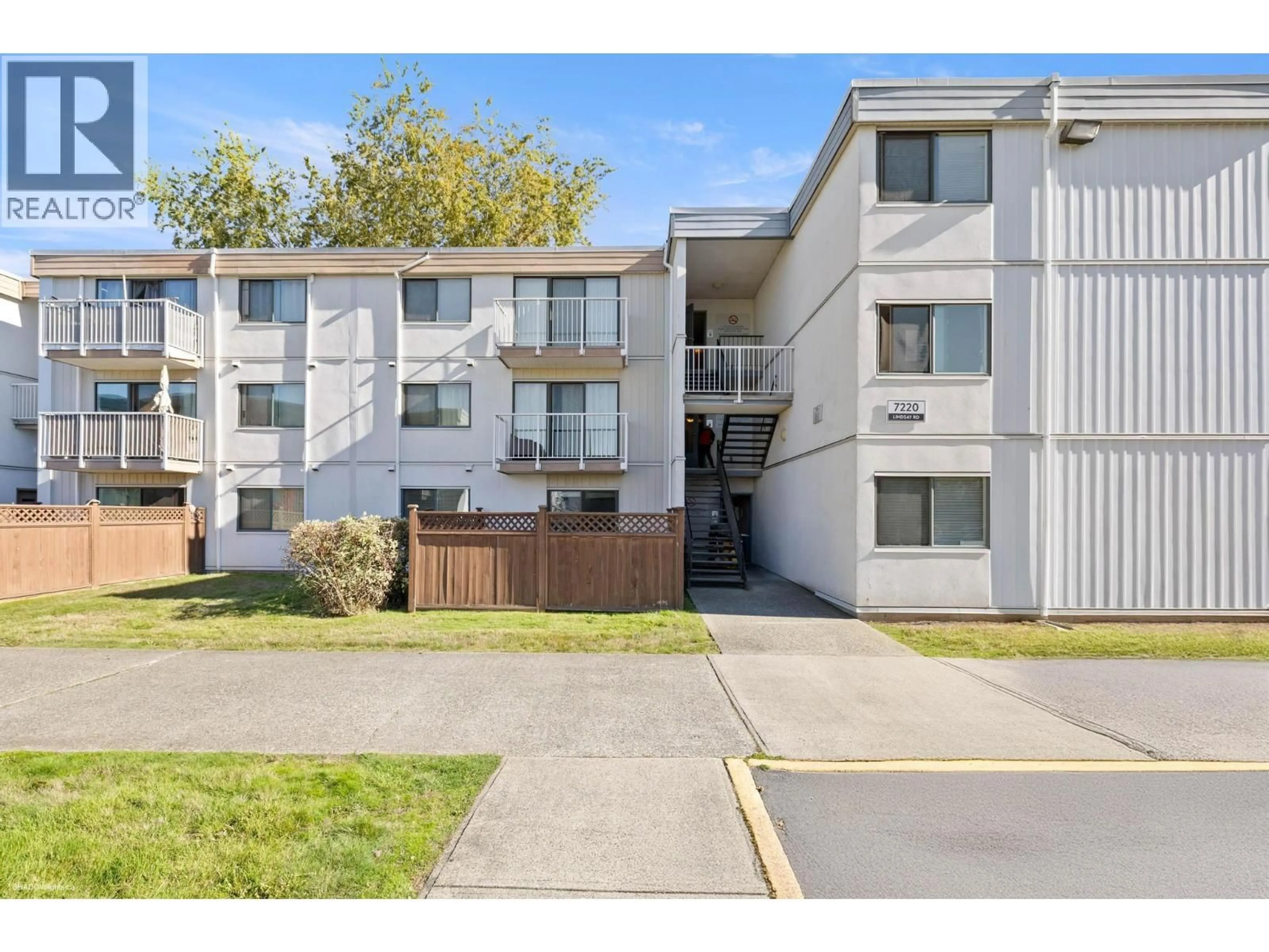 A pic from outside/outdoor area/front of a property/back of a property/a pic from drone, unknown for 109 - 7220 LINDSAY ROAD, Richmond British Columbia V7C3M6