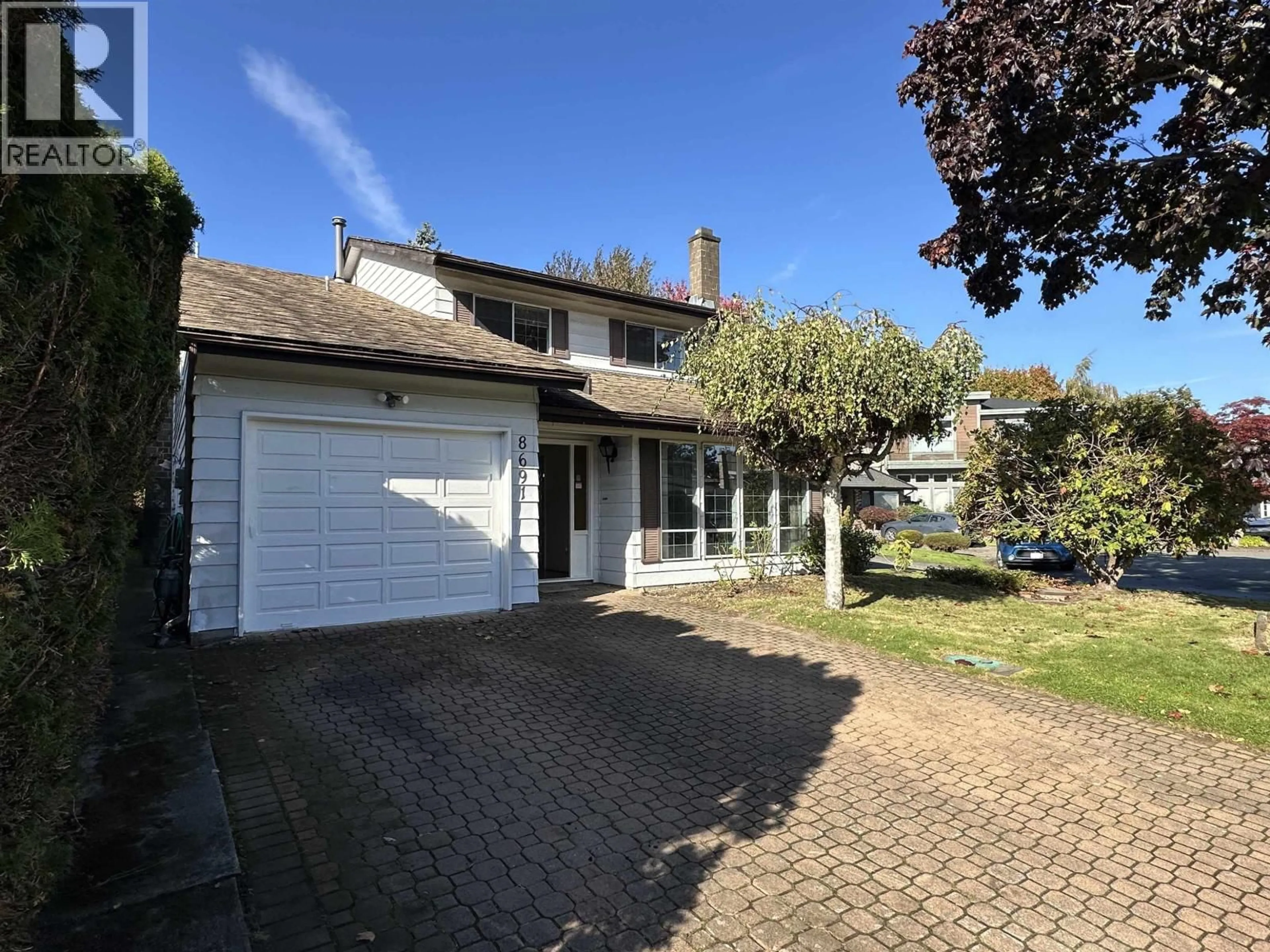 A pic from outside/outdoor area/front of a property/back of a property/a pic from drone, street for 8691 DOULTON PLACE, Richmond British Columbia V7C5A3