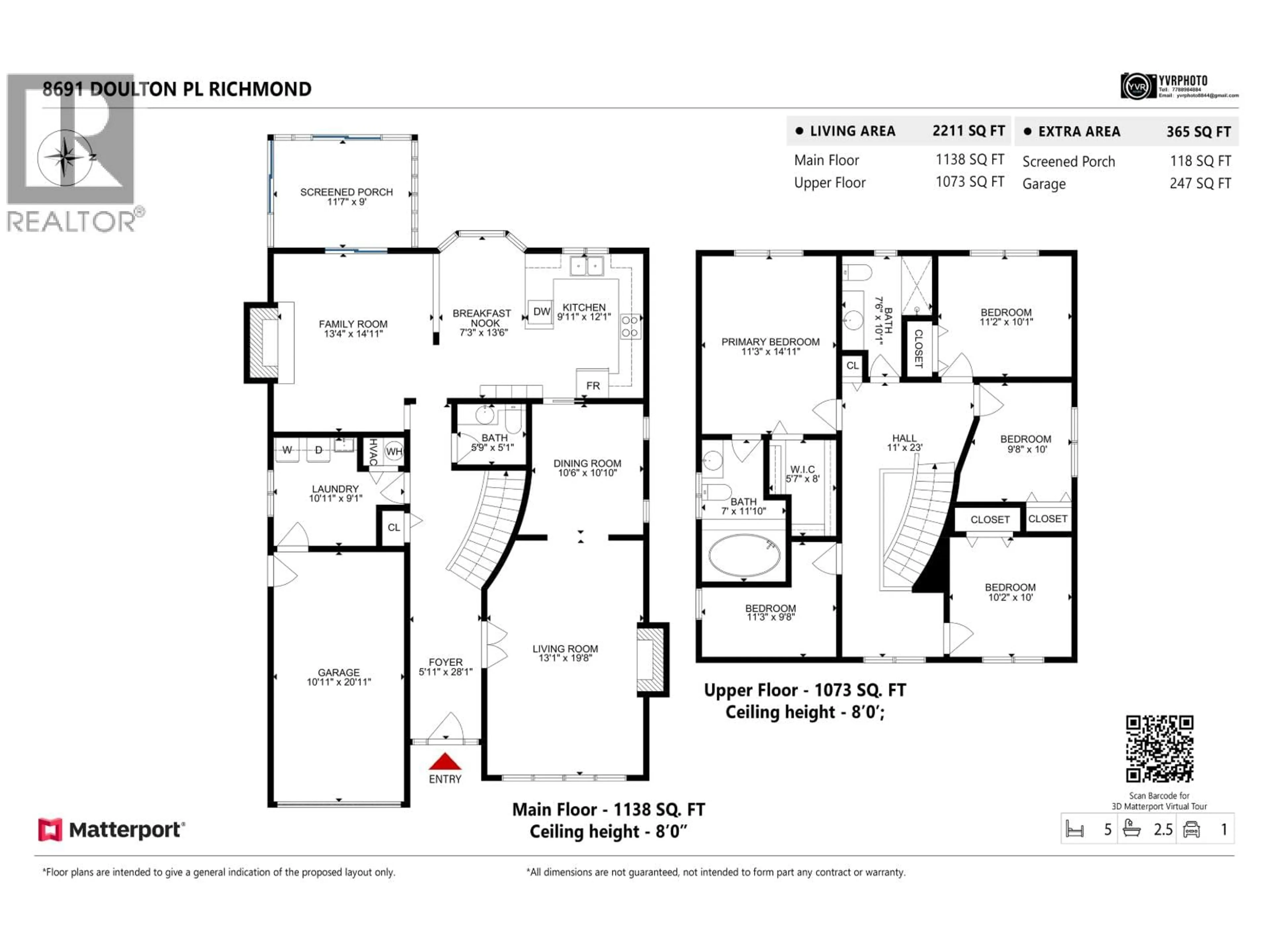 Floor plan for 8691 DOULTON PLACE, Richmond British Columbia V7C5A3