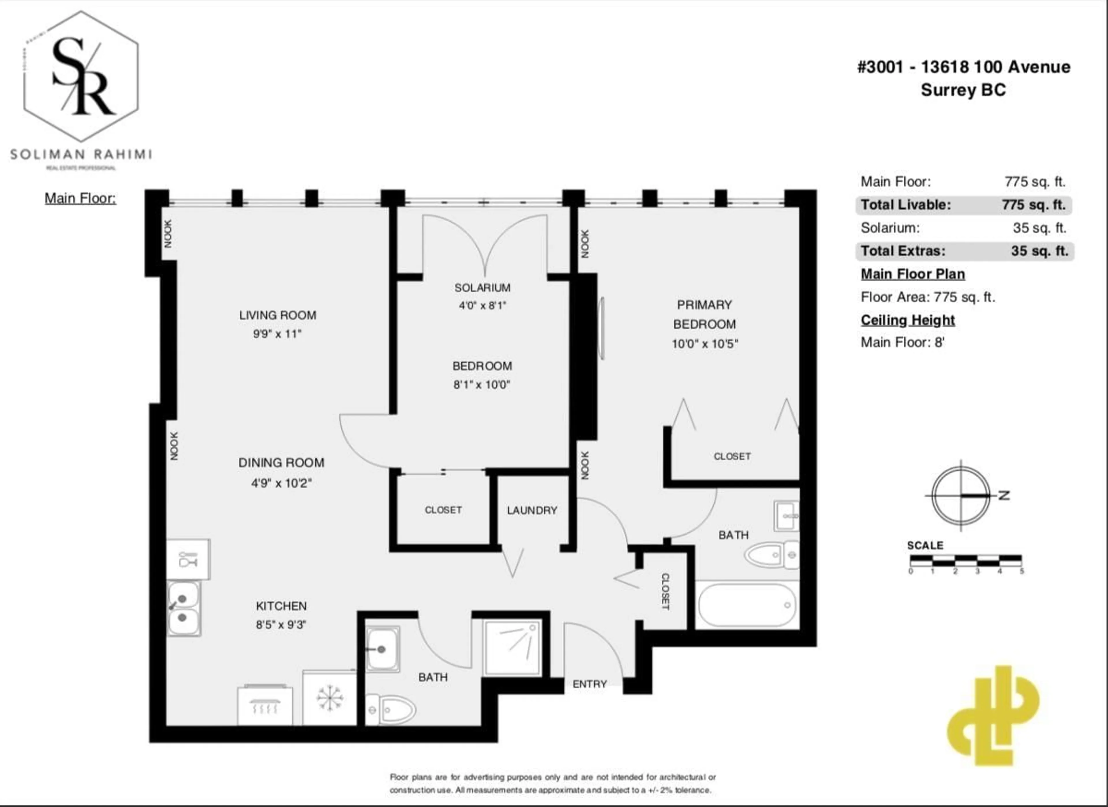 Floor plan for 3001 - 13618 100, Surrey British Columbia V3T0A8