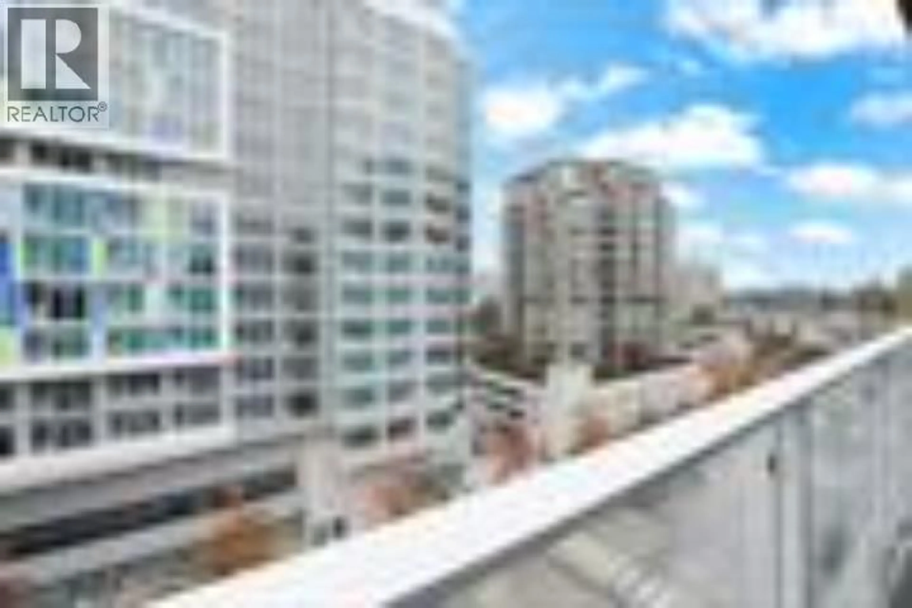 Balcony in the apartment, city buildings view from balcony for 809 - 6320 NO. 3 ROAD, Richmond British Columbia V6Y0L5