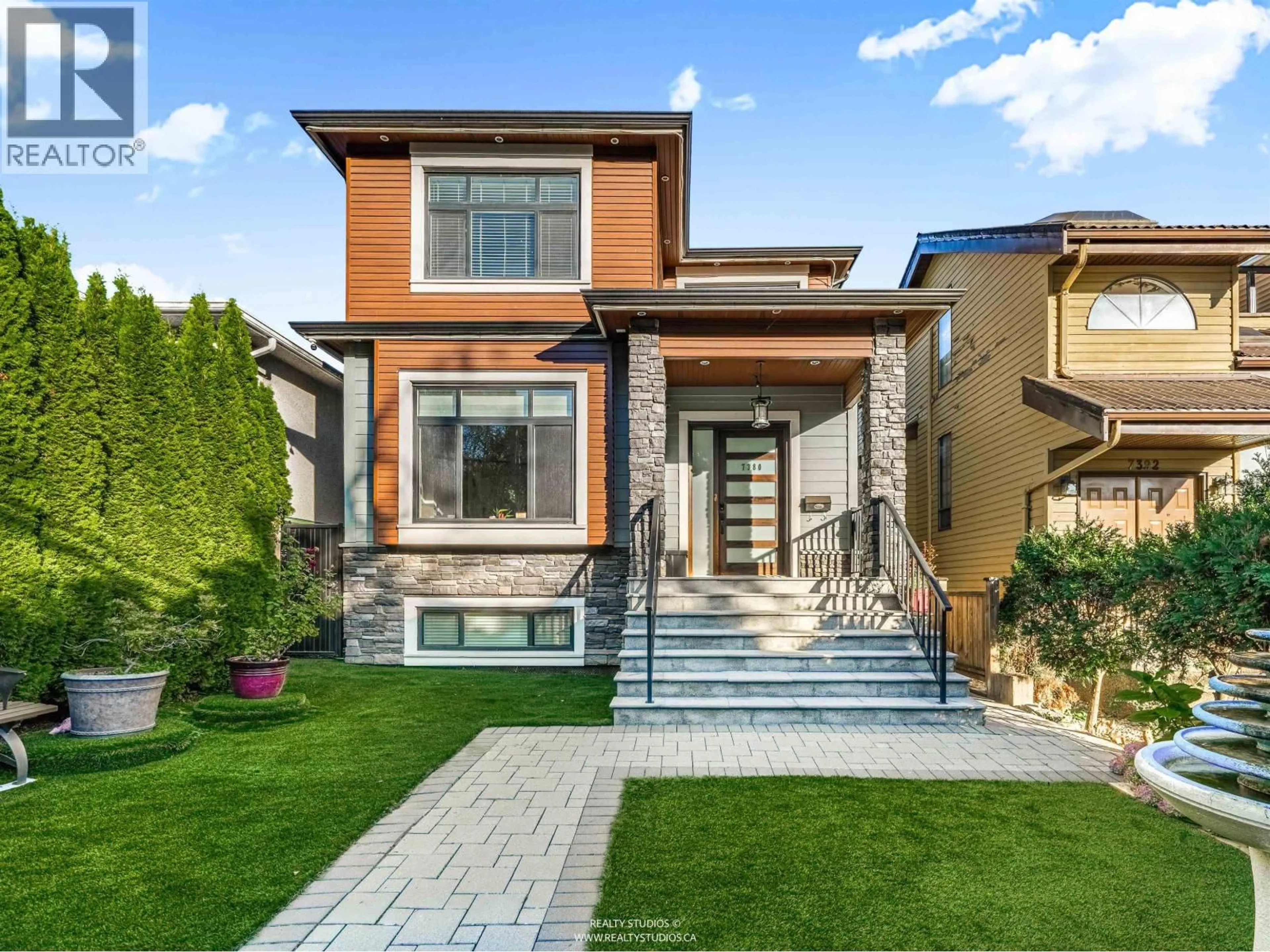 Home with brick exterior material, street for 7380 ONTARIO STREET, Vancouver British Columbia V5X3B8