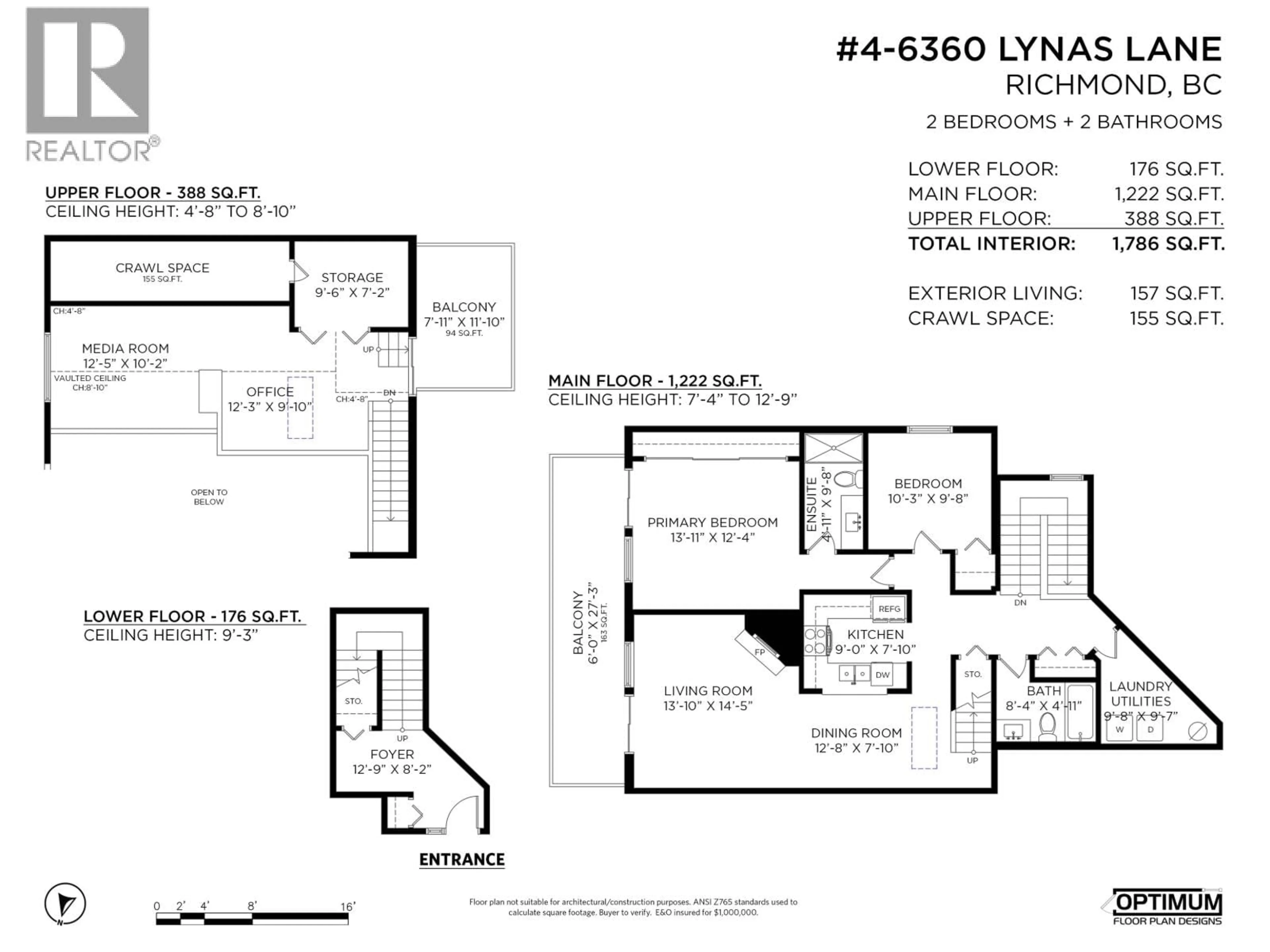 Floor plan for 4 - 6360 LYNAS LANE, Richmond British Columbia V7C5C9