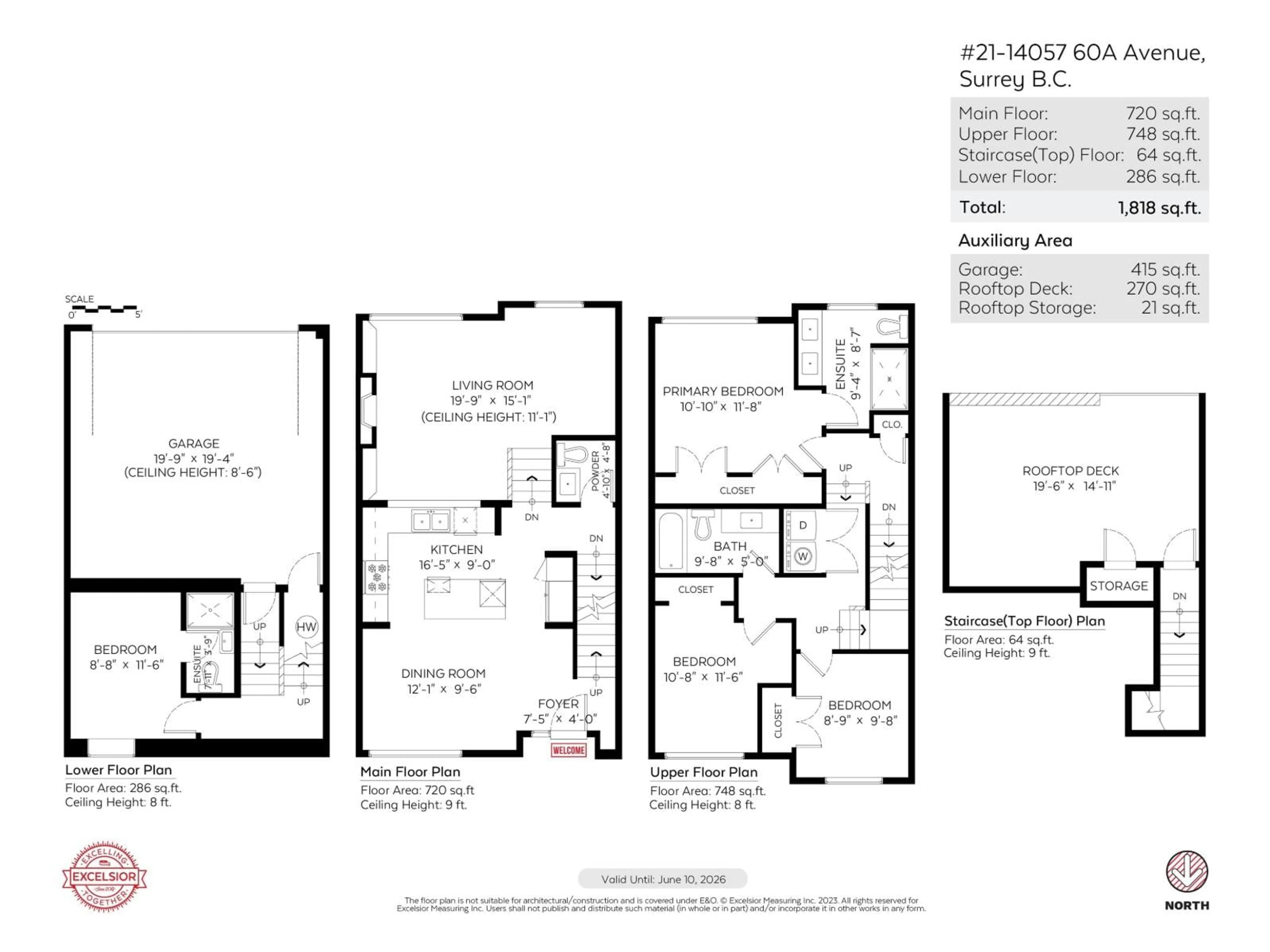 Floor plan for 21 - 14057 60A, Surrey British Columbia V3X0J2