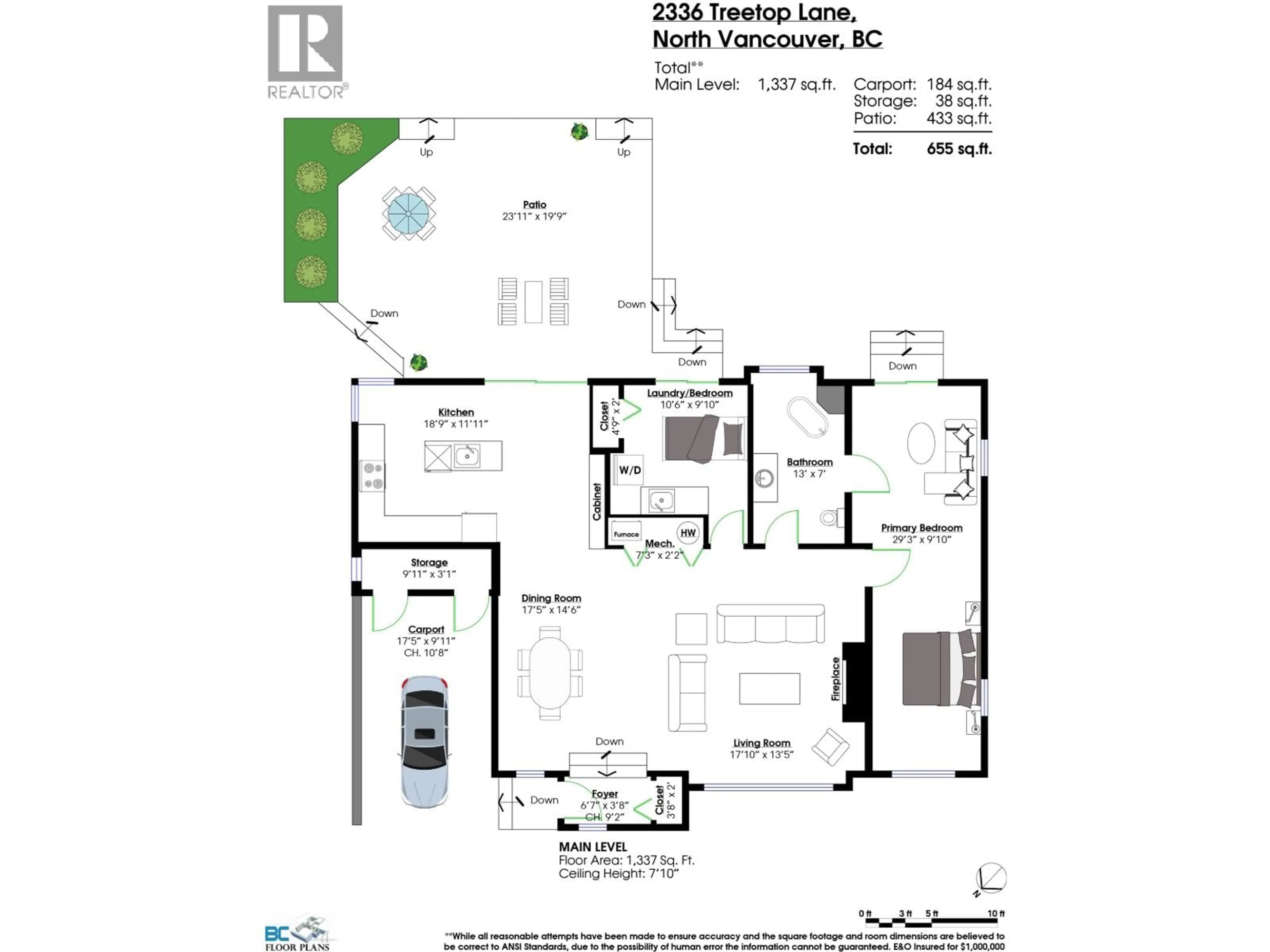 Floor plan for 2336 TREETOP LANE, North Vancouver British Columbia V7H2K5