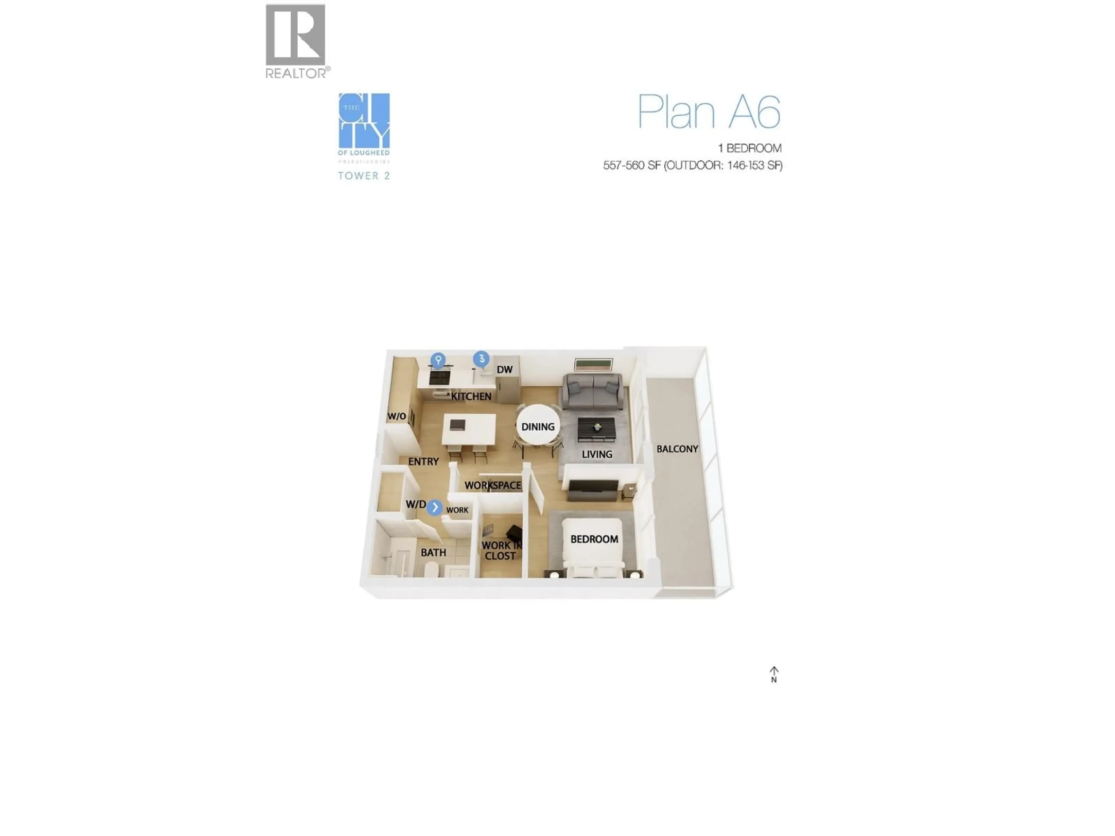 Floor plan for 1403 - 3833 EVERGREEN PLACE, Burnaby British Columbia V3J0M2