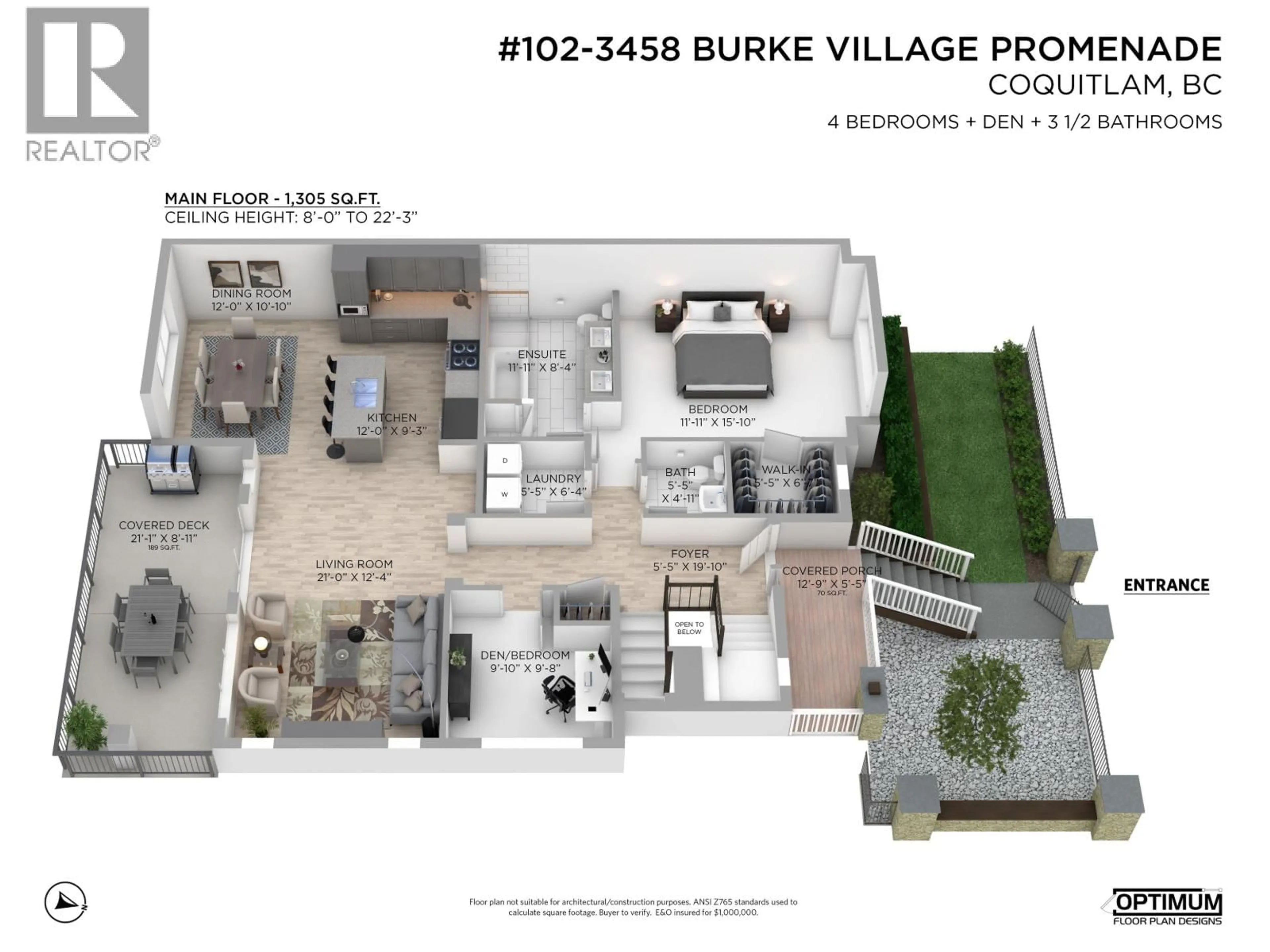 Floor plan for 102 - 3458 BURKE VILLAGE PROMENADE, Coquitlam British Columbia V3E0J1
