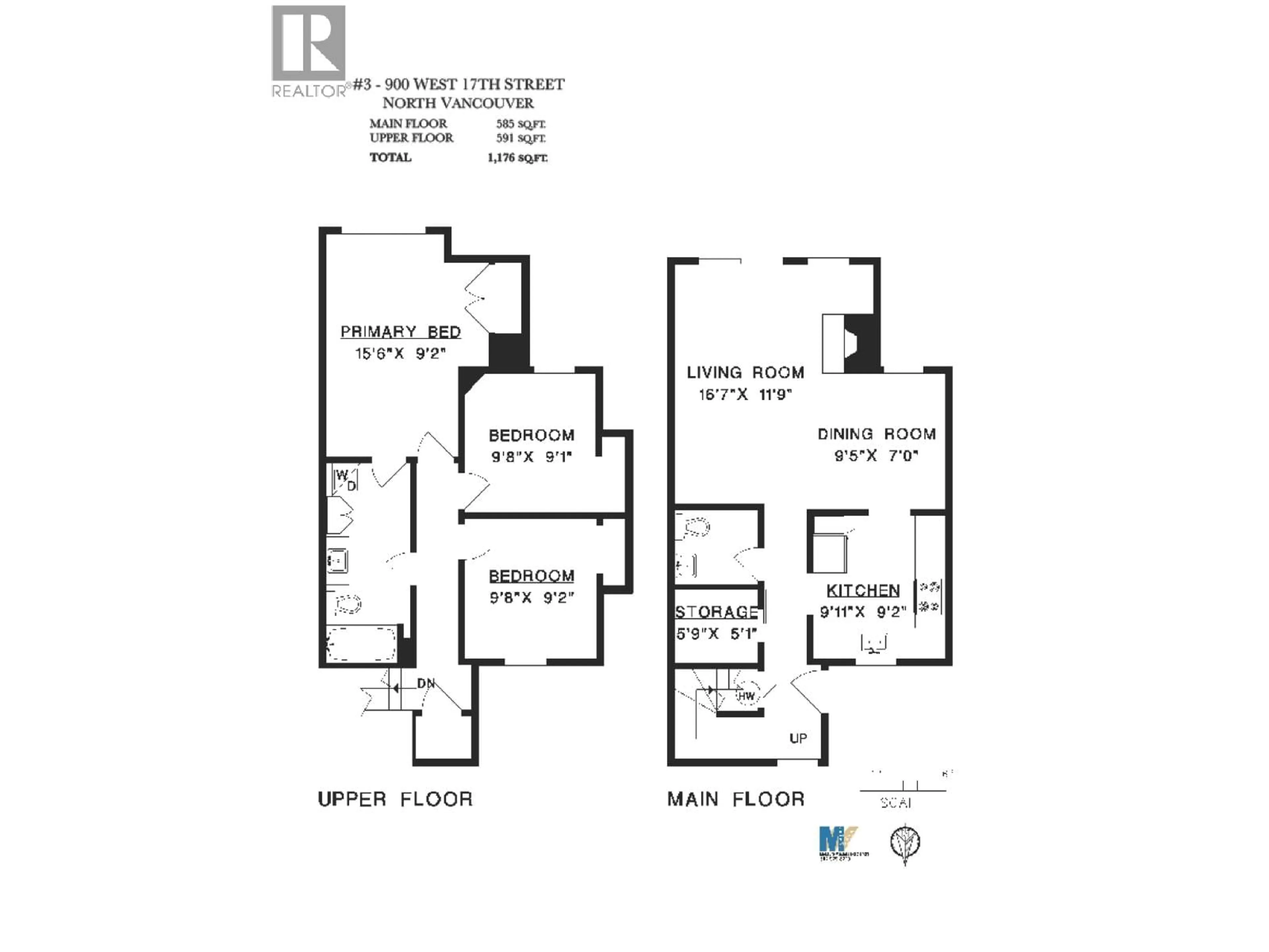 Floor plan for 3 - 900 17TH STREET, North Vancouver British Columbia V7P3K5